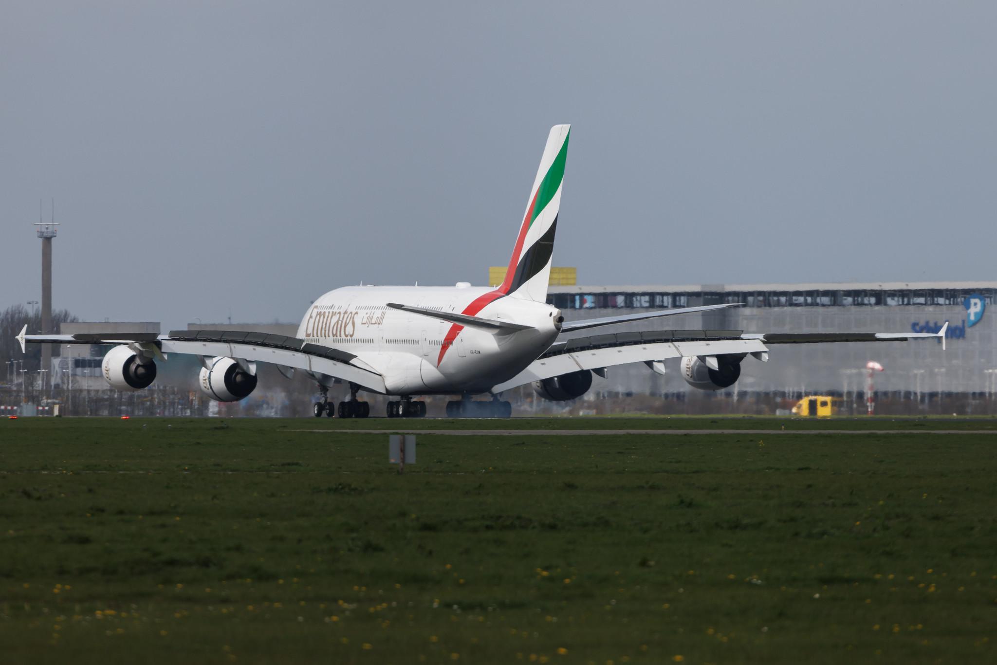 Amsterdam Schiphol: Emirates (EK / UAE) | Airbus A380-861 A388 | A6-EOW | MSN 207