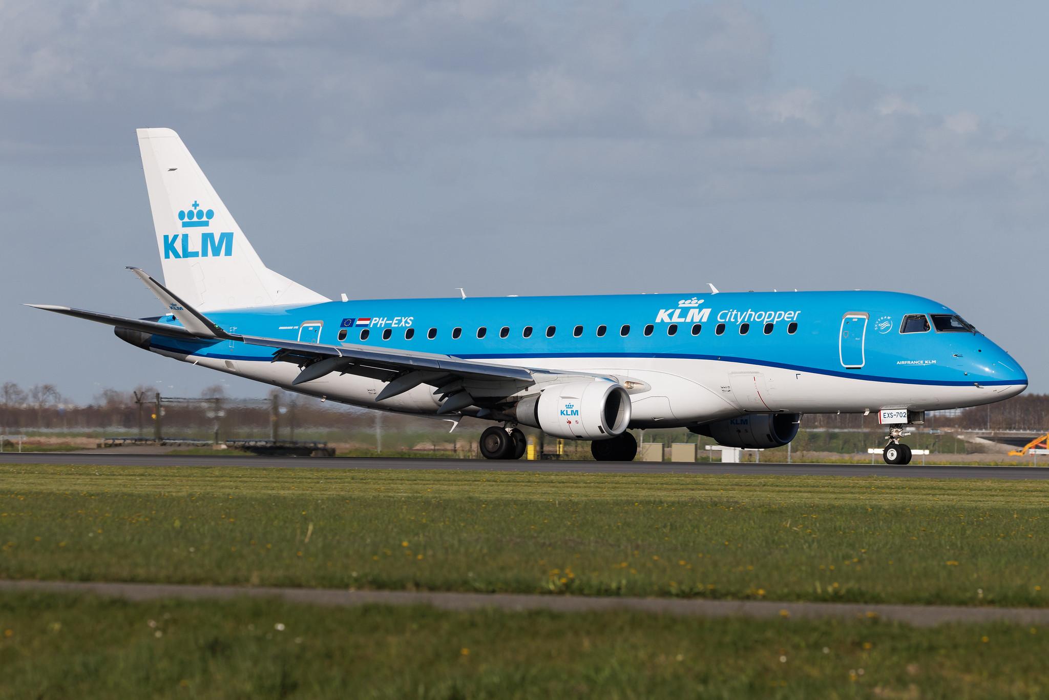 Amsterdam Schiphol: KLM (KL / KLM) | Operator: KLM Cityhopper | Embraer E175STD E75L | PH-EXS | MSN 17000702