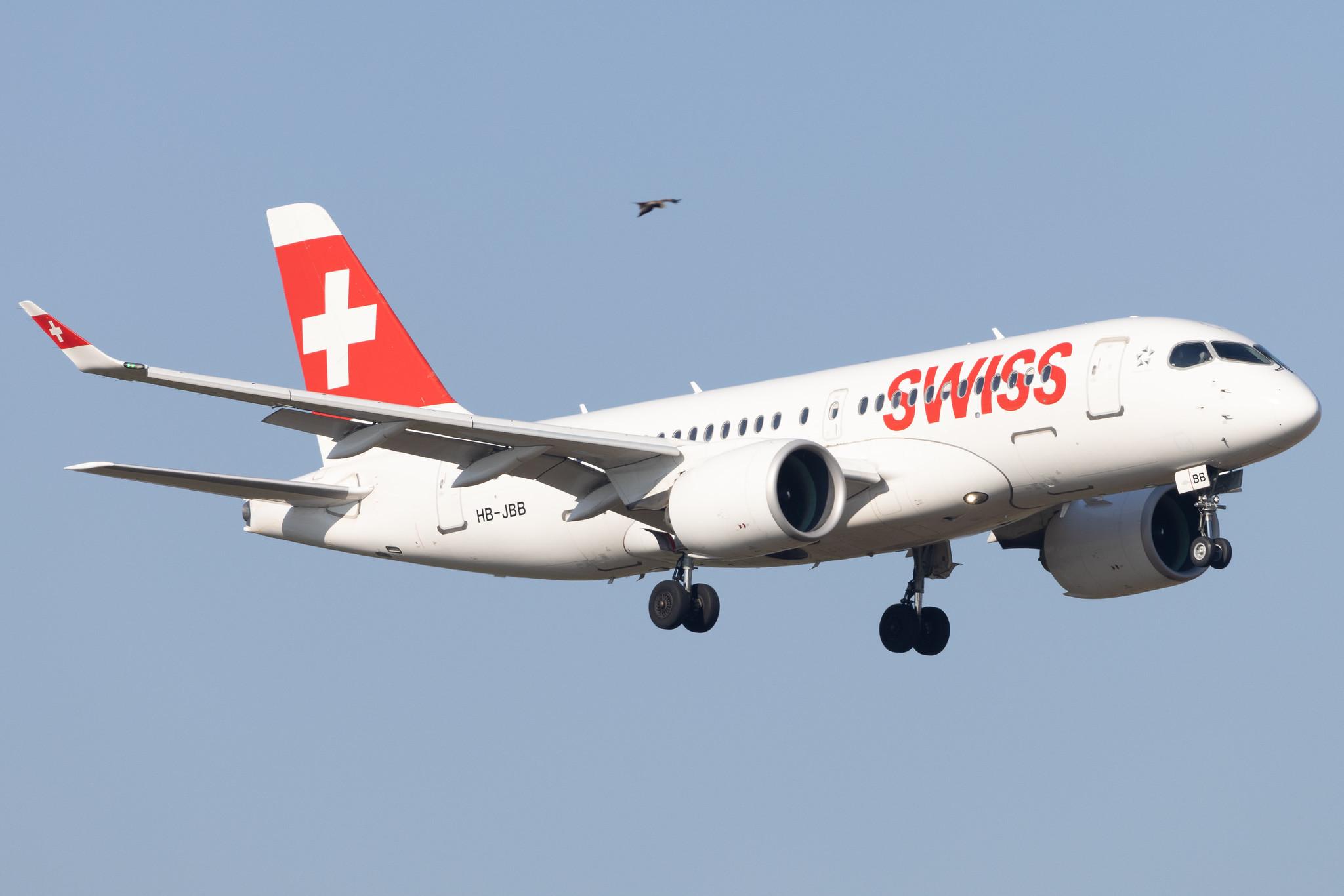 Flughafen Berlin Brandenburg: Swiss (LX / SWR) |  Airbus A220-100 BCS1 | HB-JBB | MSN 50011