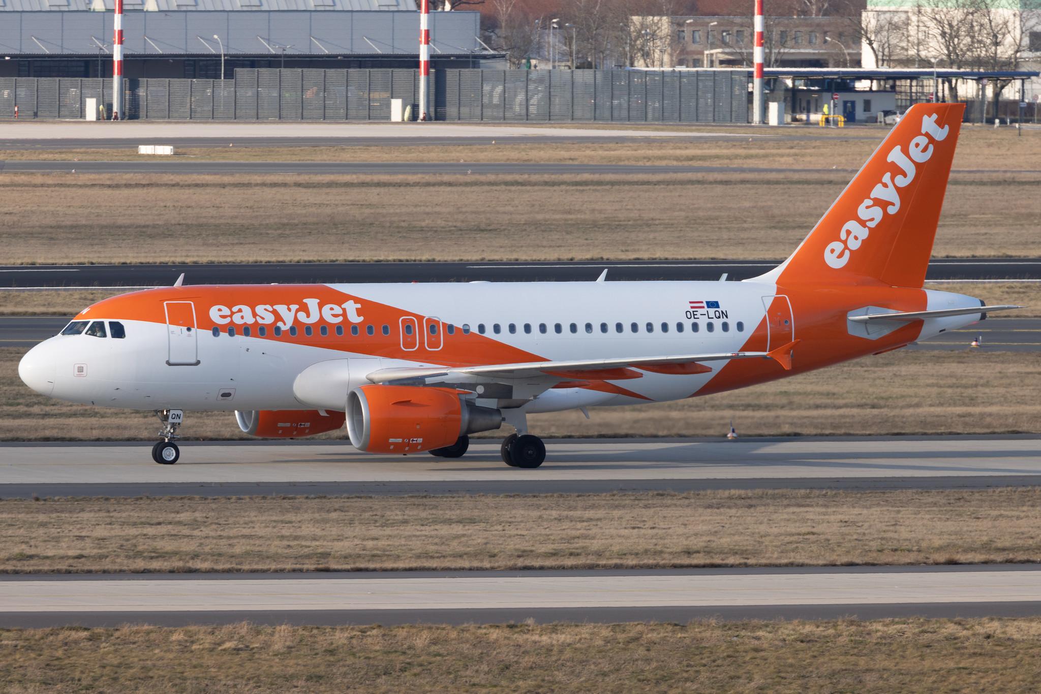 Flughafen Berlin Brandenburg: easyJet (U2 / EZY) | Operator: easyJet Europe | Airbus A319-111 A319 | OE-LQN | MSN 3735