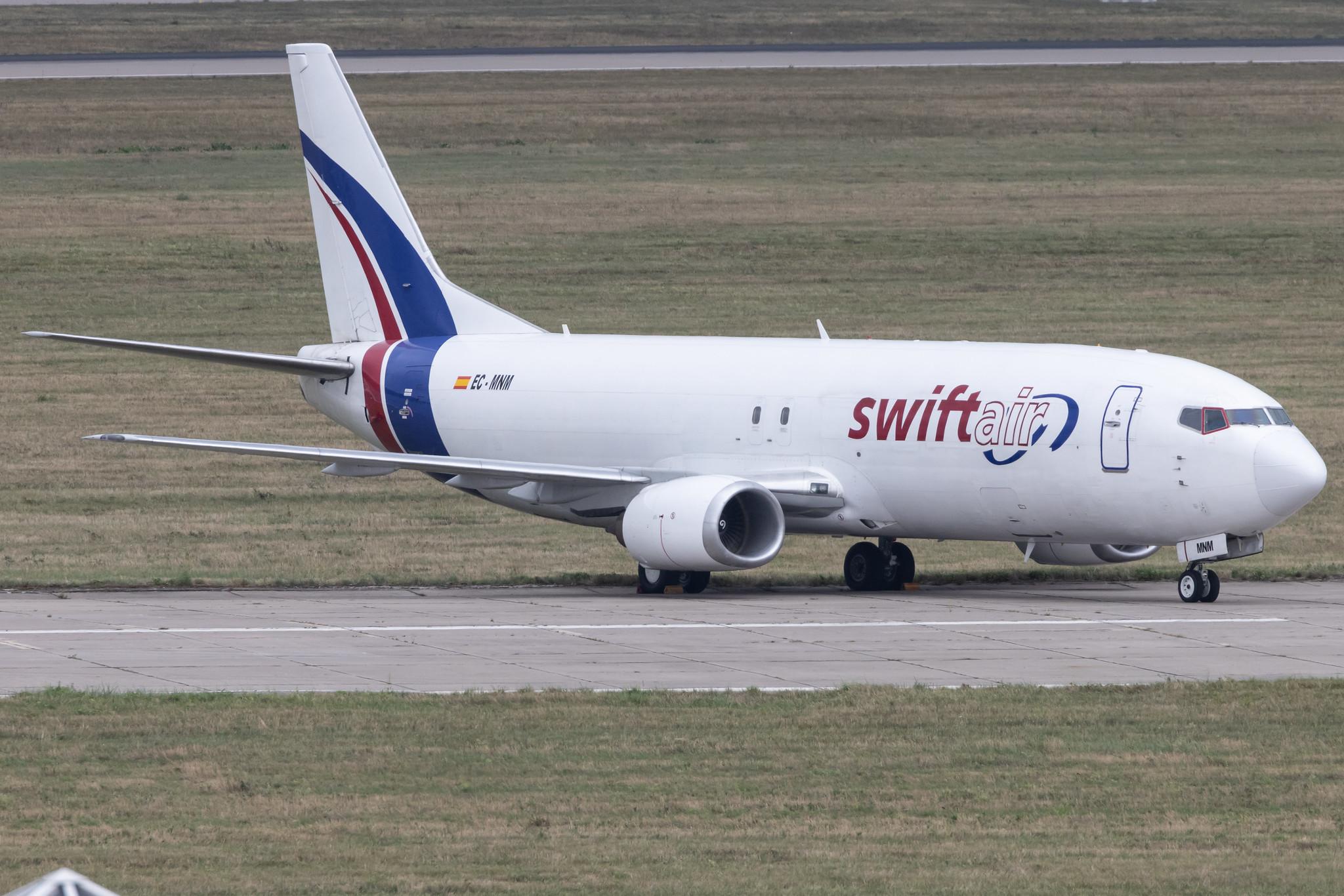 Leipzig Halle Airport: Swiftair (WT / SWT) | Boeing 737-4Y0(SF) B734 | EC-MNM | MSN 26071