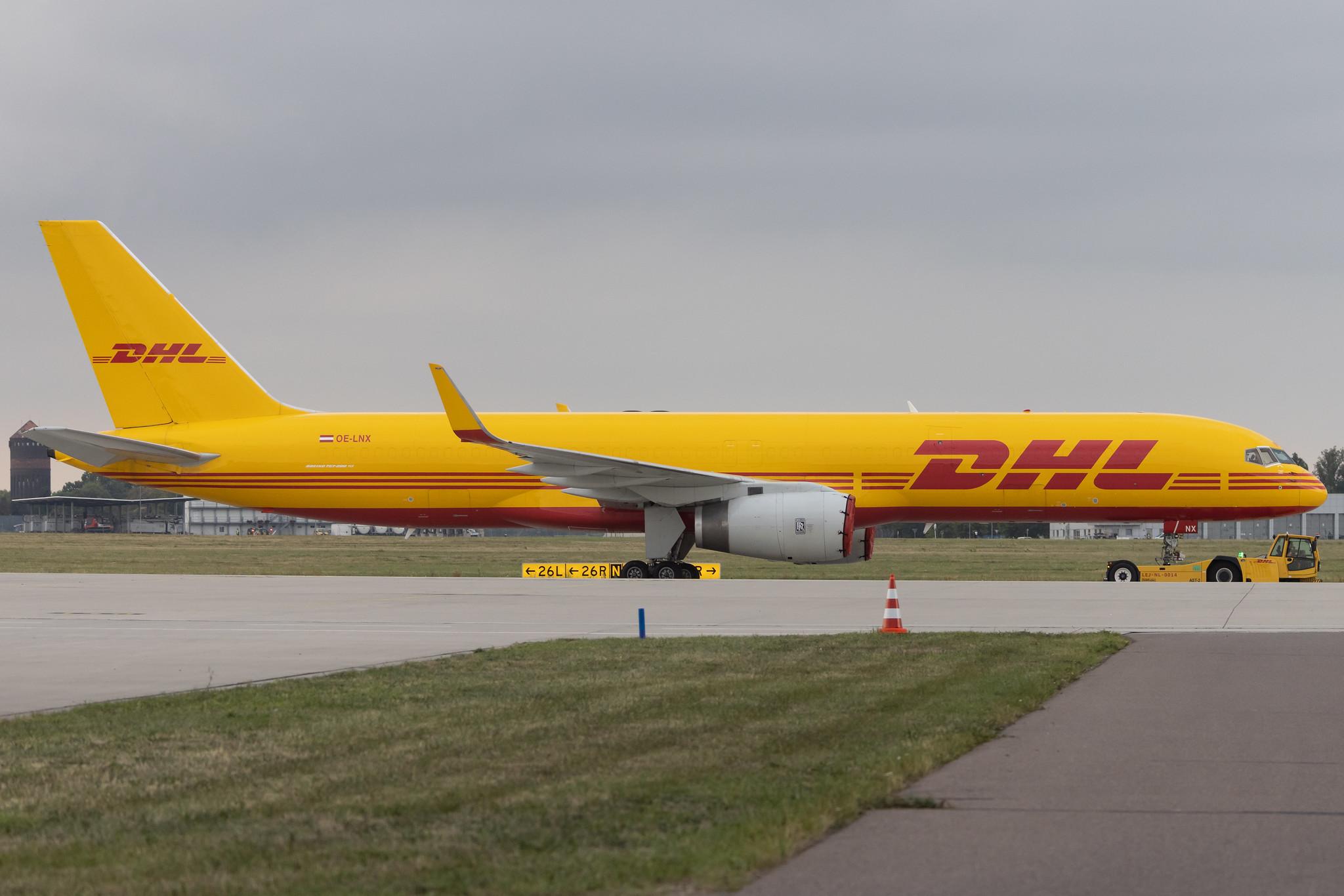 Leipzig Halle Airport: DHL (D0 / DHK) | Operator: DHL Air Austria | Boeing 757-223(PCF) B752 | OE-LNX | MSN 29589