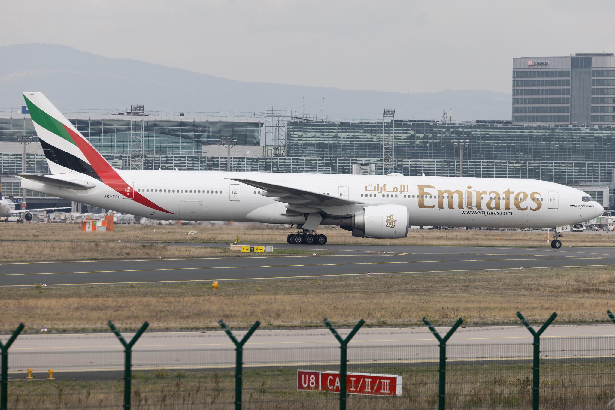 Frankfurt Airport: Emirates (EK / UAE) | Boeing 777-31H(ER) B77W | A6-ECG | MSN 35579