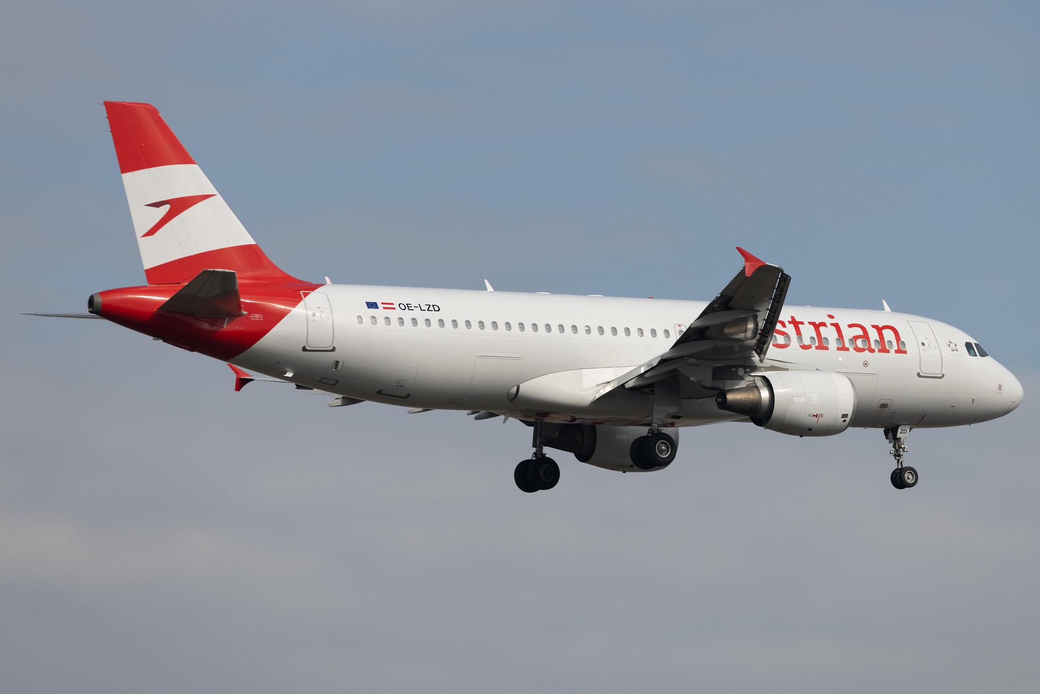 Frankfurt Airport: Austrian Airlines (OS / AUA) | Airbus A320-214 A320 | OE-LZD | MSN 5299