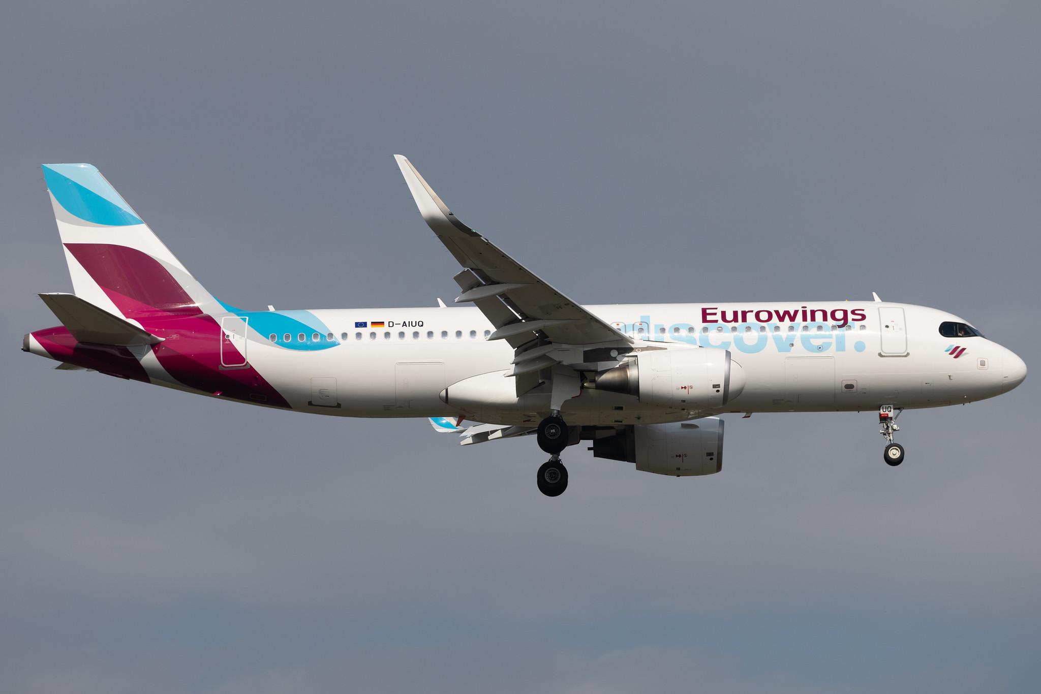 Frankfurt Airport: Eurowings Discover (4Y / OCN) |  Airbus A320-214 A320 | D-AIUQ | MSN 6947