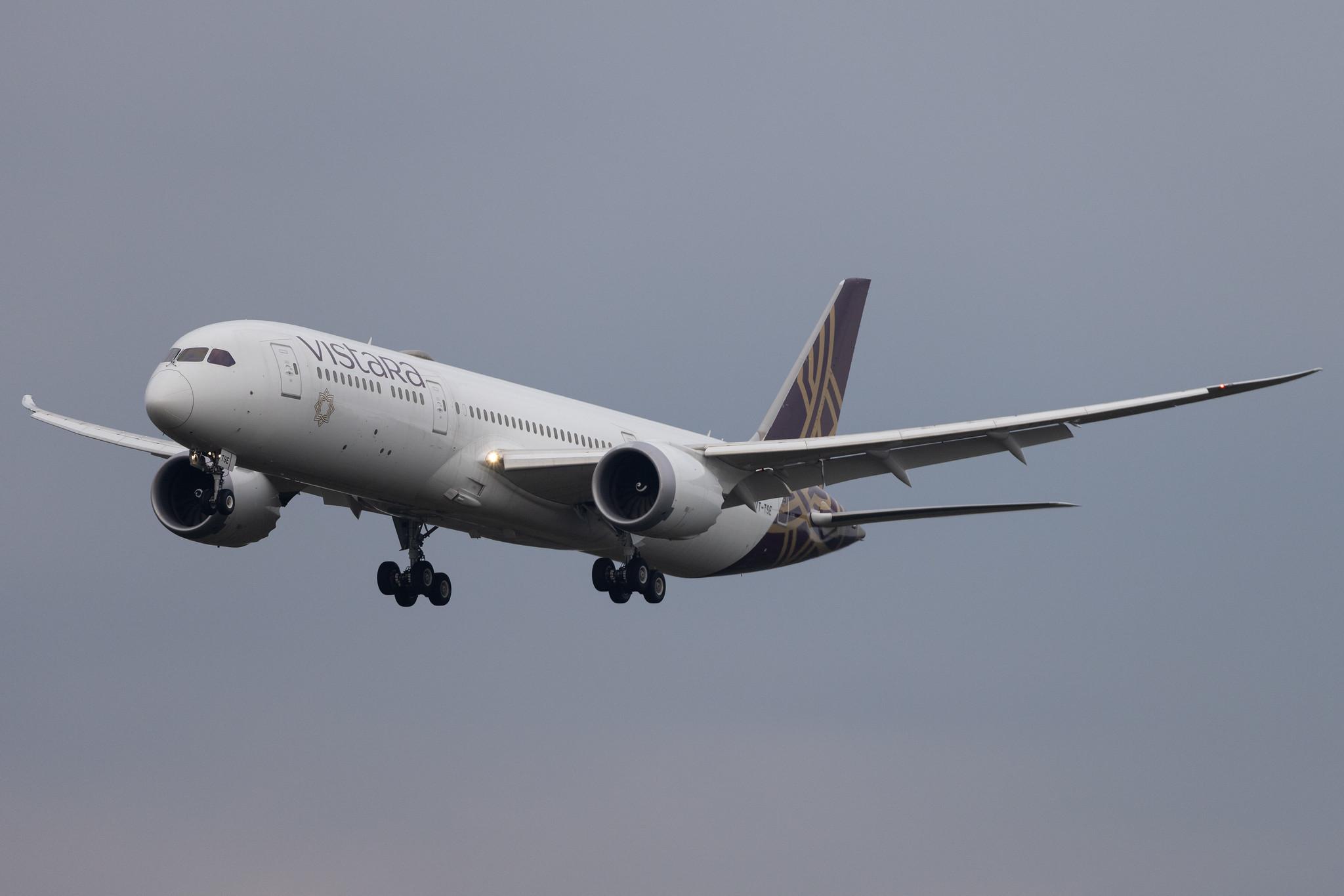 Frankfurt Airport: Vistara (UK / VTI) | Boeing 787-9 Dreamliner B789 | VT-TSE | MSN 66527