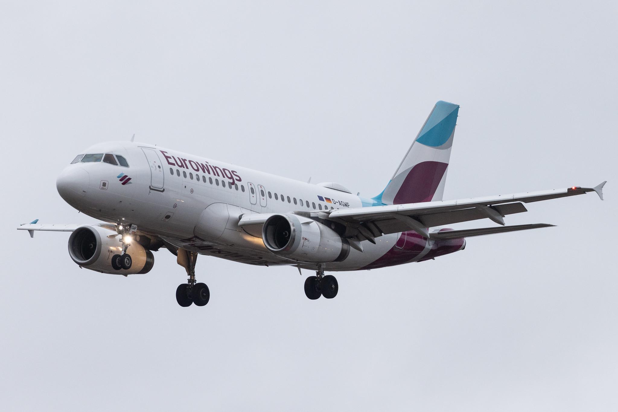 Hamburg Airport: Eurowings (EW / EWG) | Airbus A319-132 A319 | D-AGWF | MSN 3172