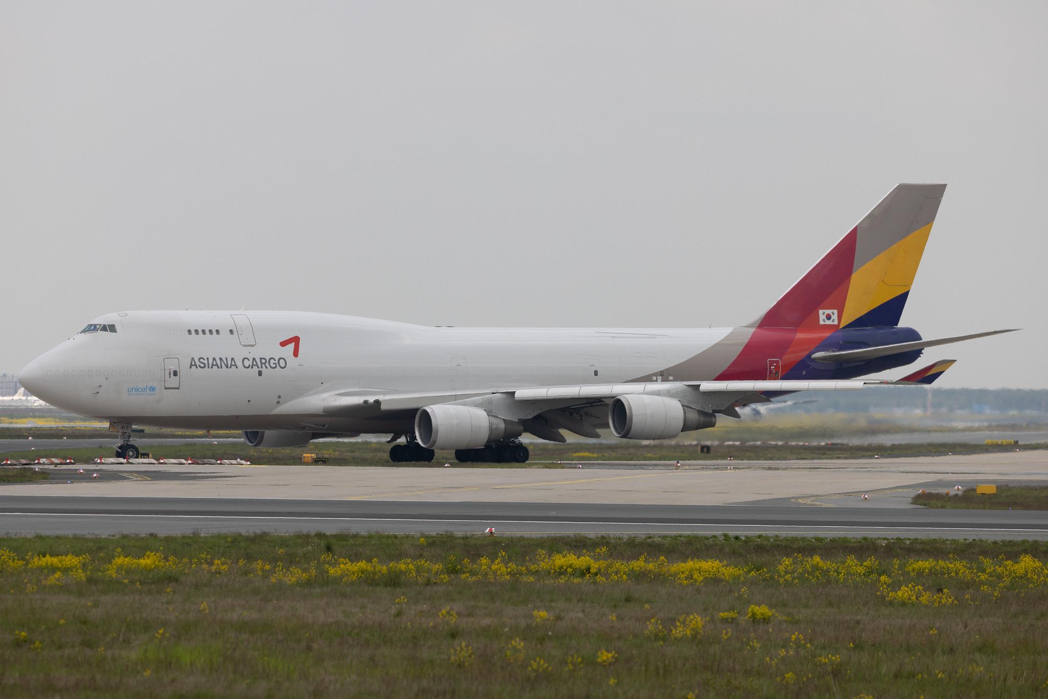Frankfurt Airport: Asiana Cargo (OZ / AAR) | Operator: Asiana Airlines | Boeing 747-48E(BDSF) B744 | HL7417 | MSN 25779