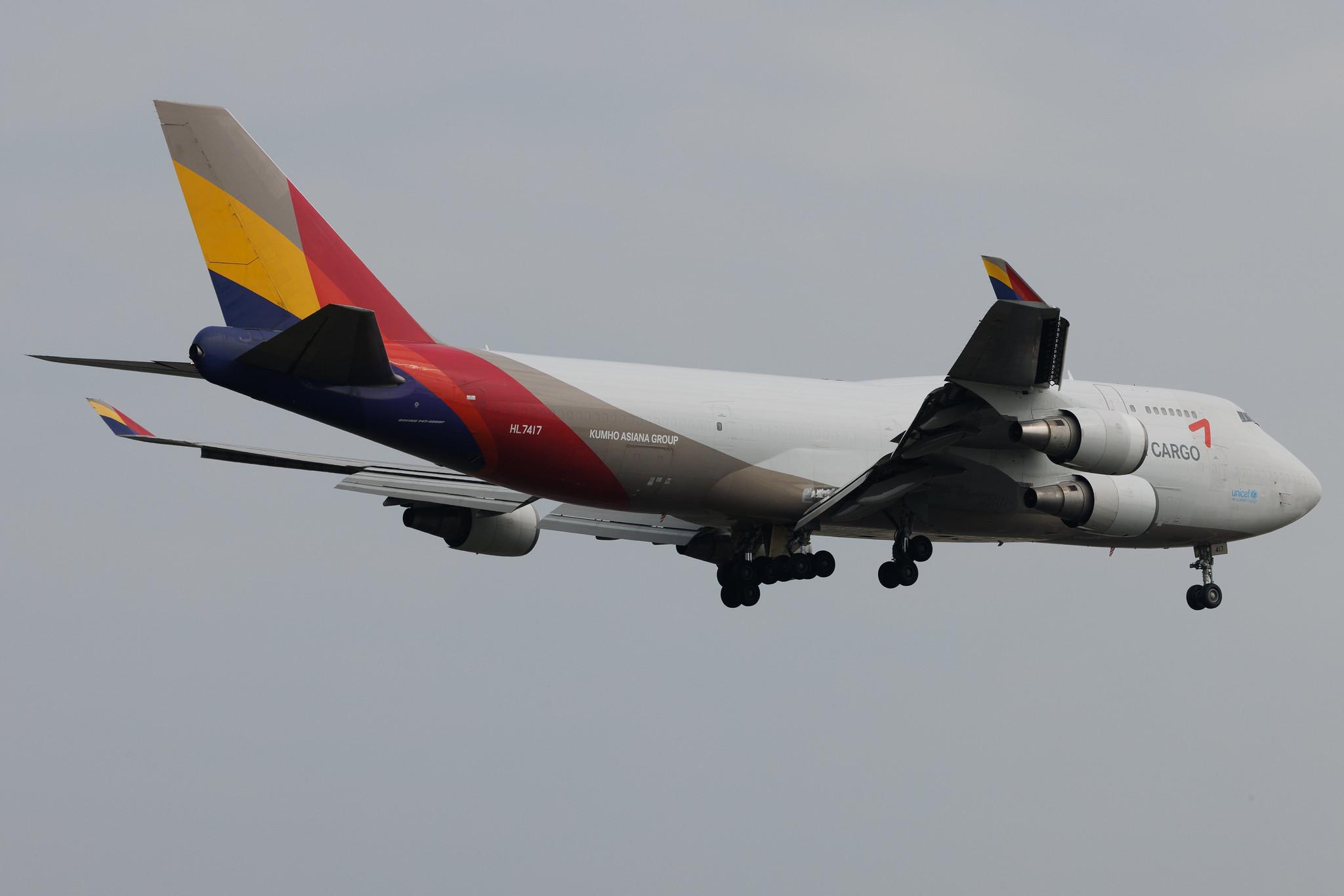 Frankfurt Airport: Asiana Cargo (OZ / AAR) | Operator: Asiana Airlines | Boeing 747-48E(BDSF) B744 | HL7417 | MSN 25779