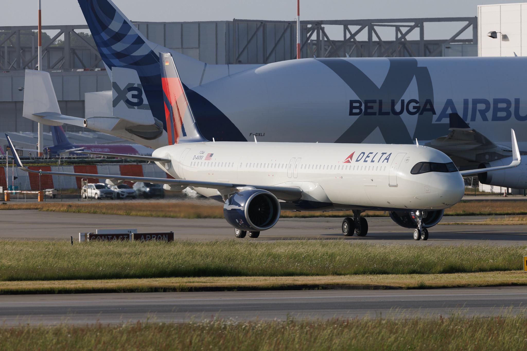 Hamburg Finkenwerder: Delta Air Lines (DL / DAL) | Airbus A321-271NX A21N | D-AVXV | N525DA | MSN 11246