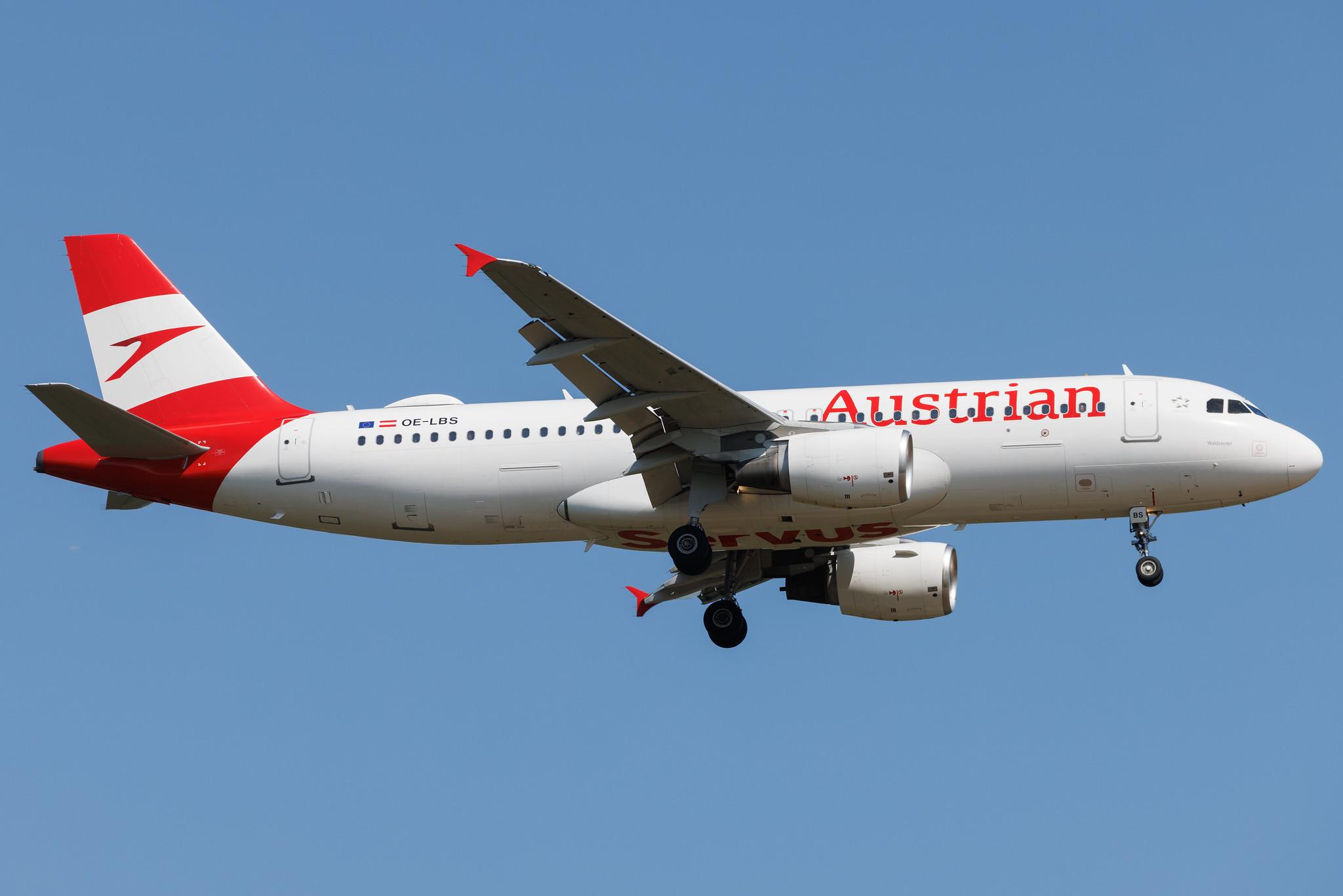 Frankfurt Airport:  Austrian Airlines (OS / AUA) | Airbus A320-214 A320 | OE-LBS | MSN 1189