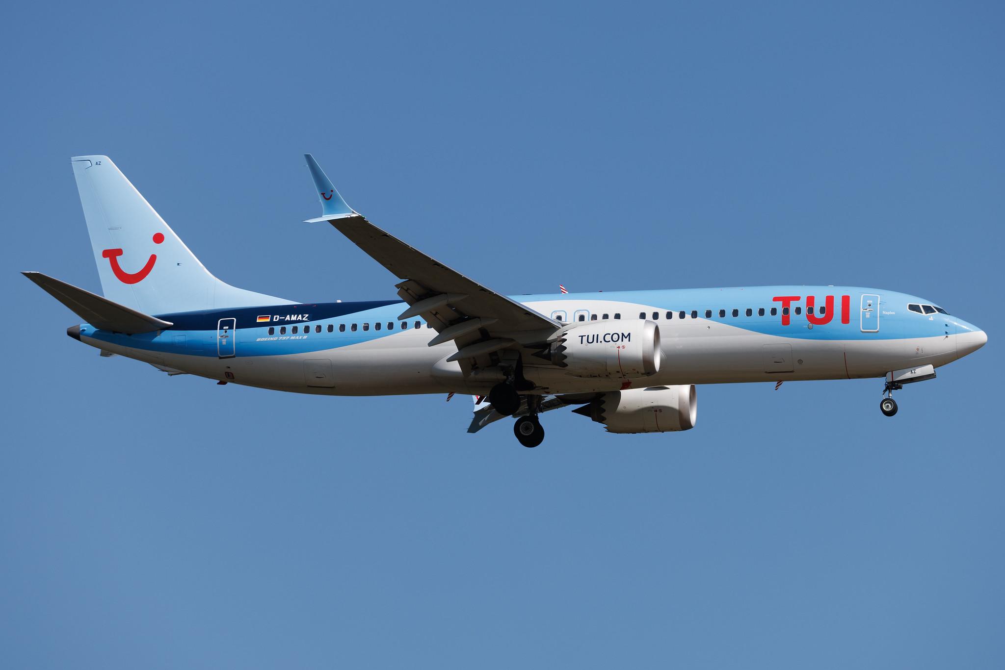 Frankfurt Airport: TUI (X3 / TUI) | Operator: TUI fly |  Boeing 737 MAX 8 B38M | D-AMAZ | MSN 44604