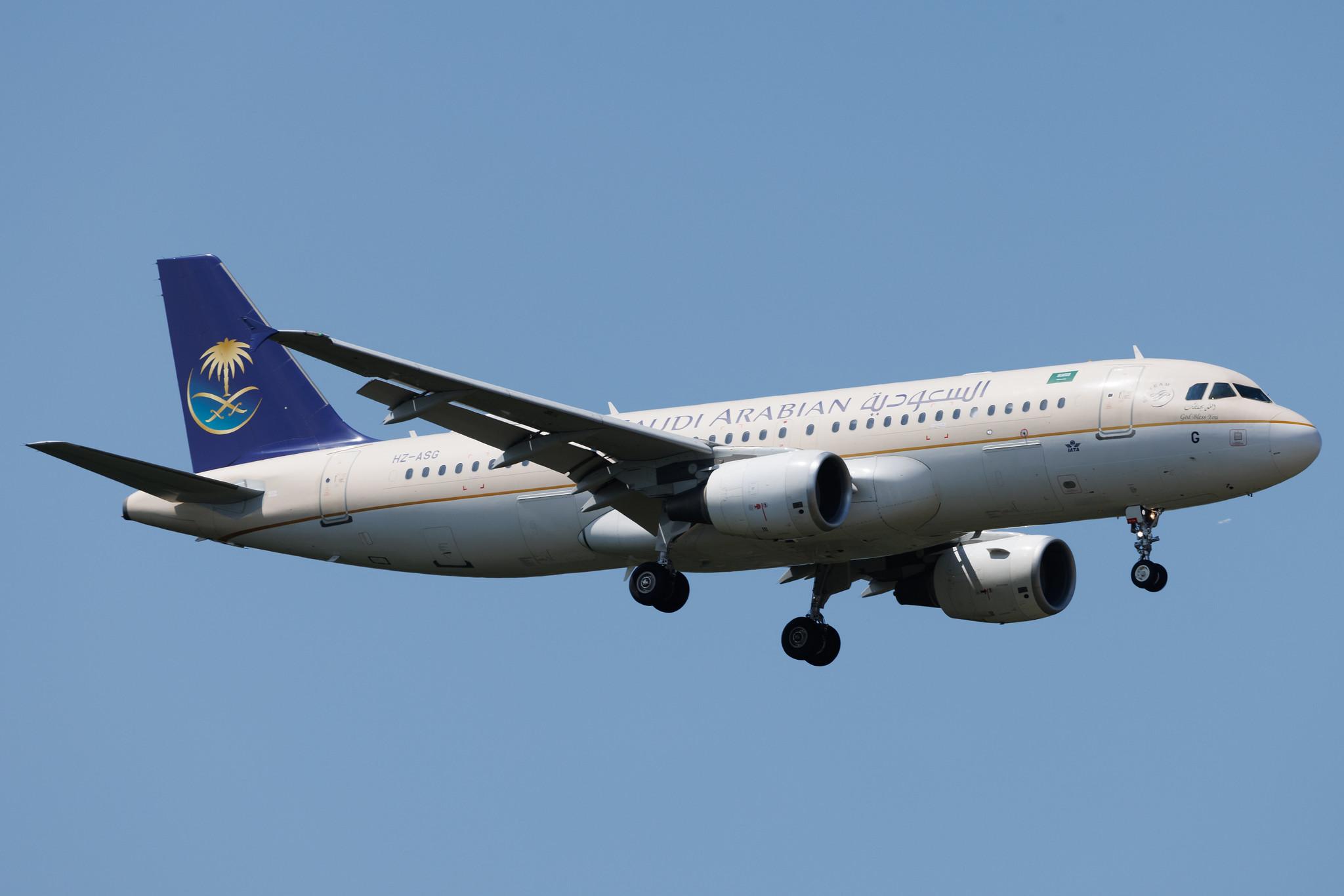 Frankfurt Airport: Saudia (SV / SVA) | Operator: Saudi Arabian Airlines | Airbus A320-214 A320 | HZ-ASG | MSN 5223