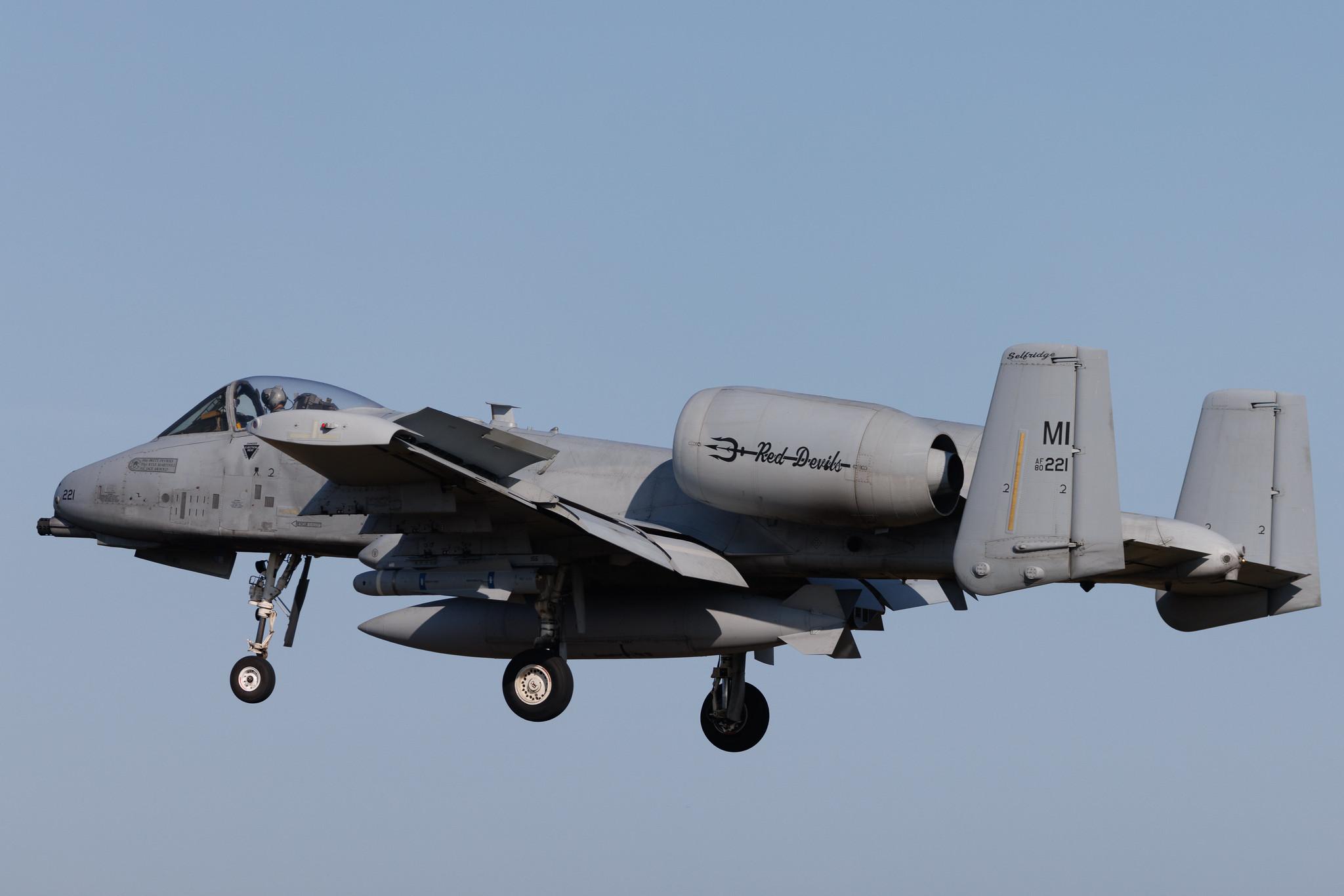 Schleswig Jagel Airport: United States - US Air Force (USAF) | Fairchild OA-10A Thunderbolt II A10 | 80-0221 | MSN A10-0571