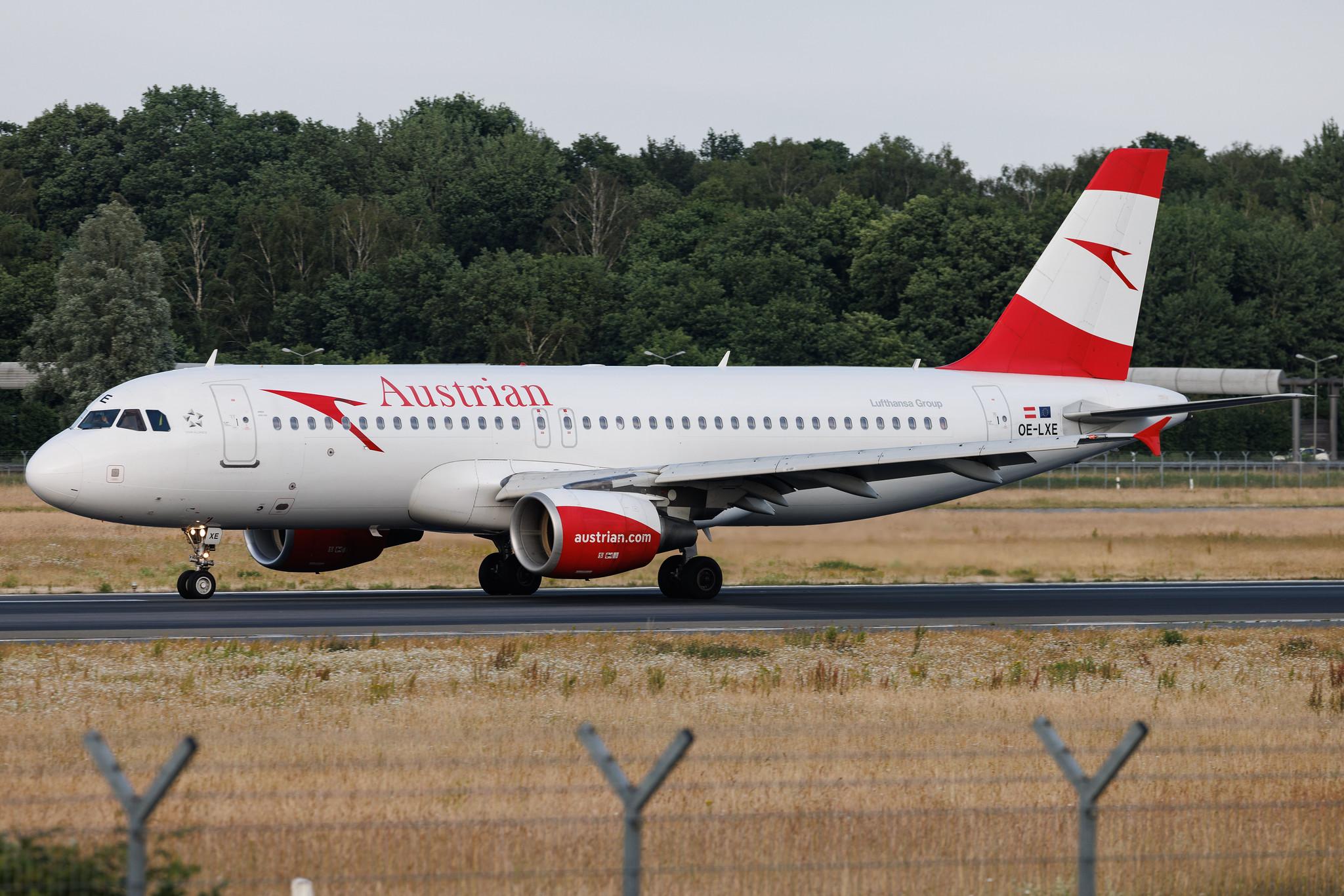 Hamburg Airport: Austrian Airlines (OS / AUA) | Airbus A320-216 A320 | OE-LXE | MSN 3532