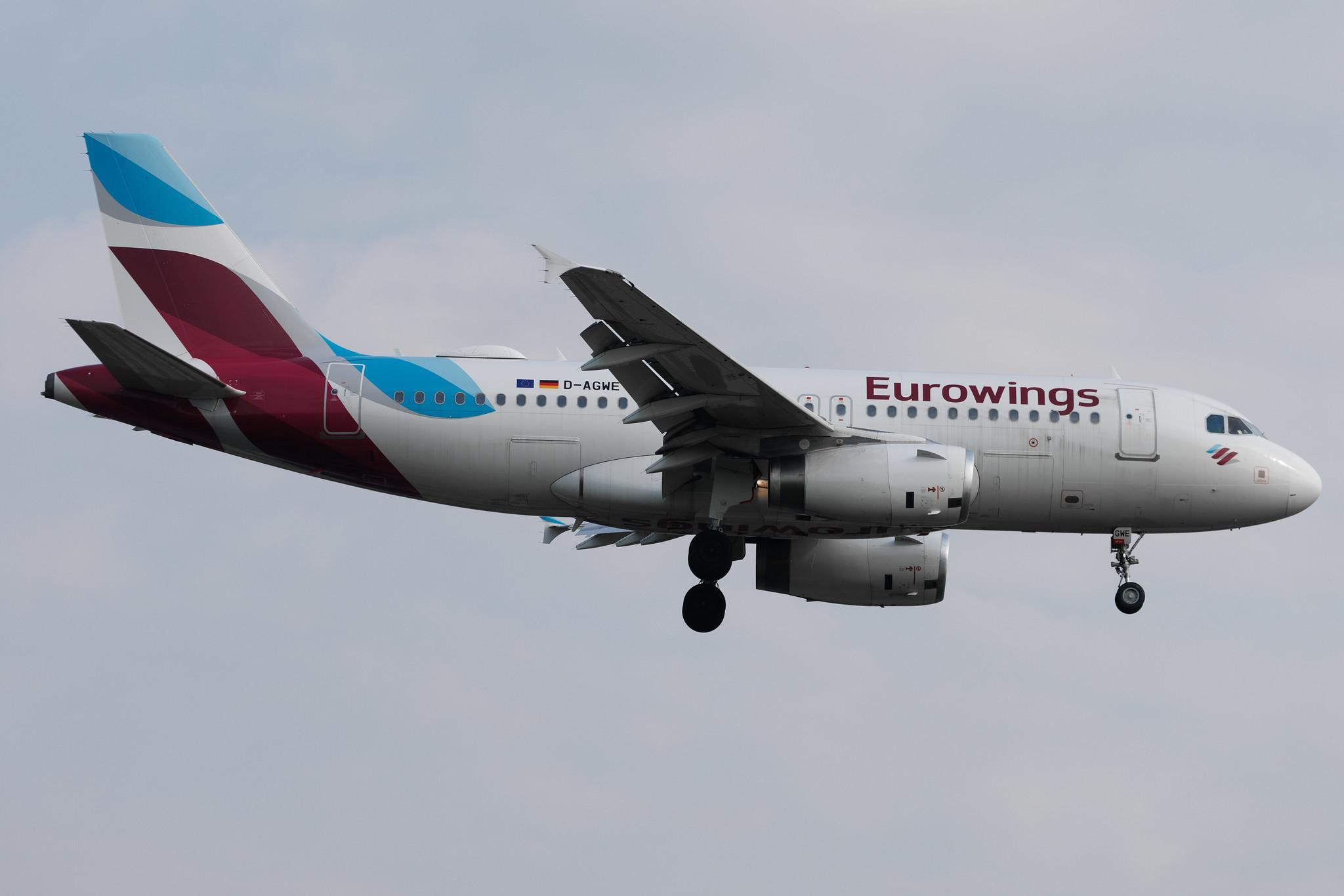 Hamburg Airport: Eurowings (EW / EWG) | Airbus A319-132 A319 | D-AGWE | MSN 3128