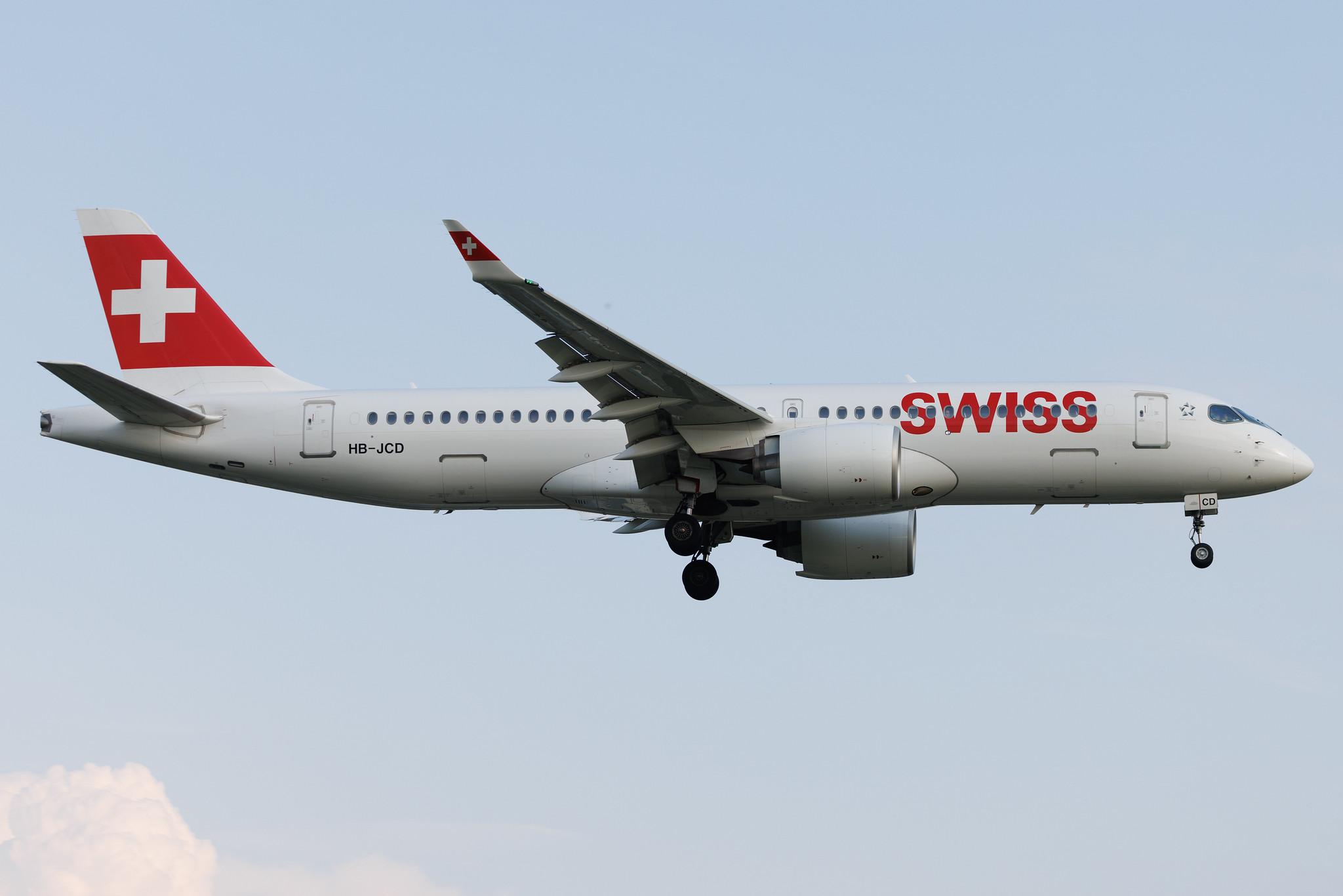 Hamburg Airport: Swiss (LX / SWR) | Airbus A220-300 BCS3 | HB-JCD | MSN 55013