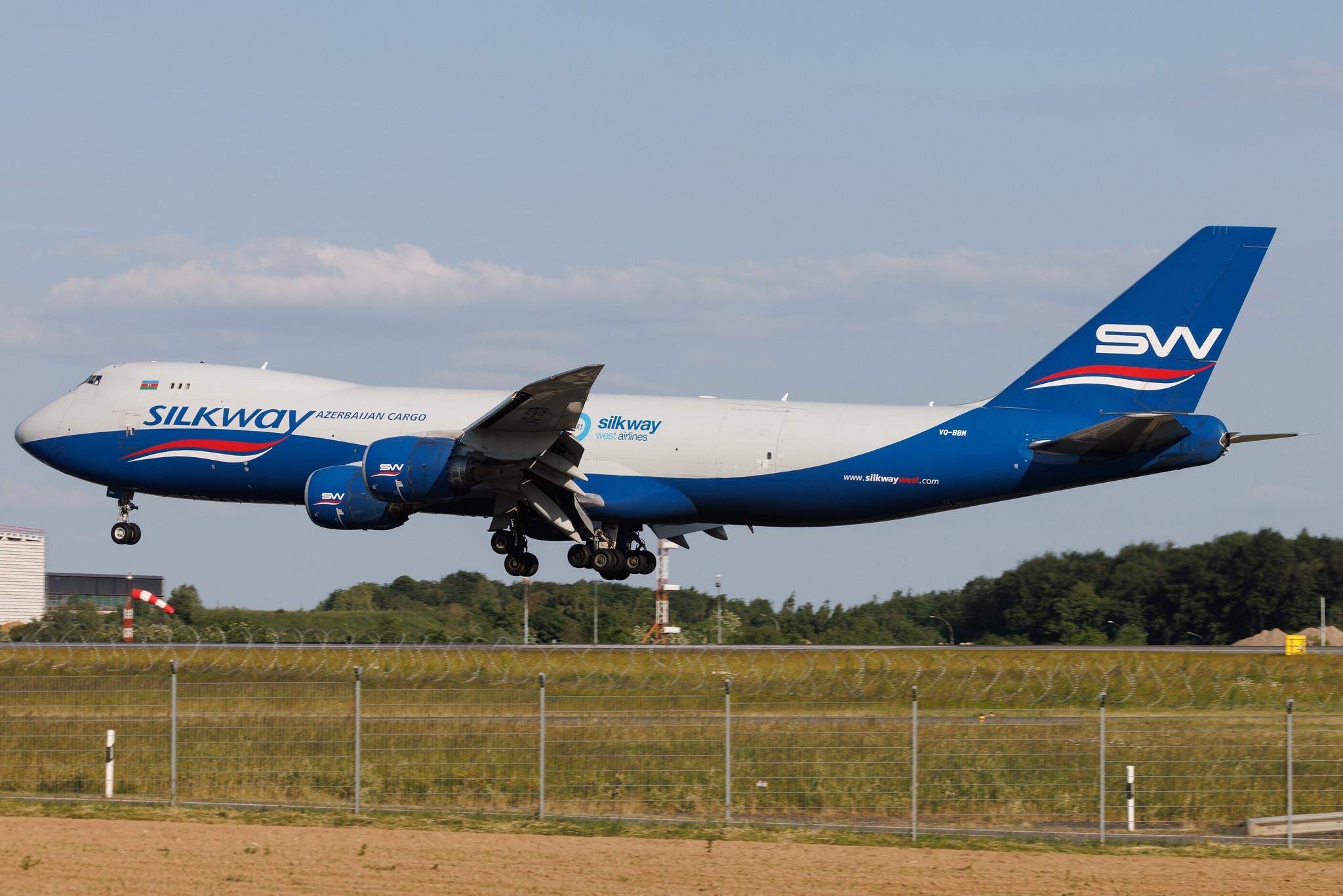 Luxembourg Findel Airport: Silk Way West Airlines (7L / AZG) | Boeing 747-83QF B748 | VQ-BBM | MSN 62709