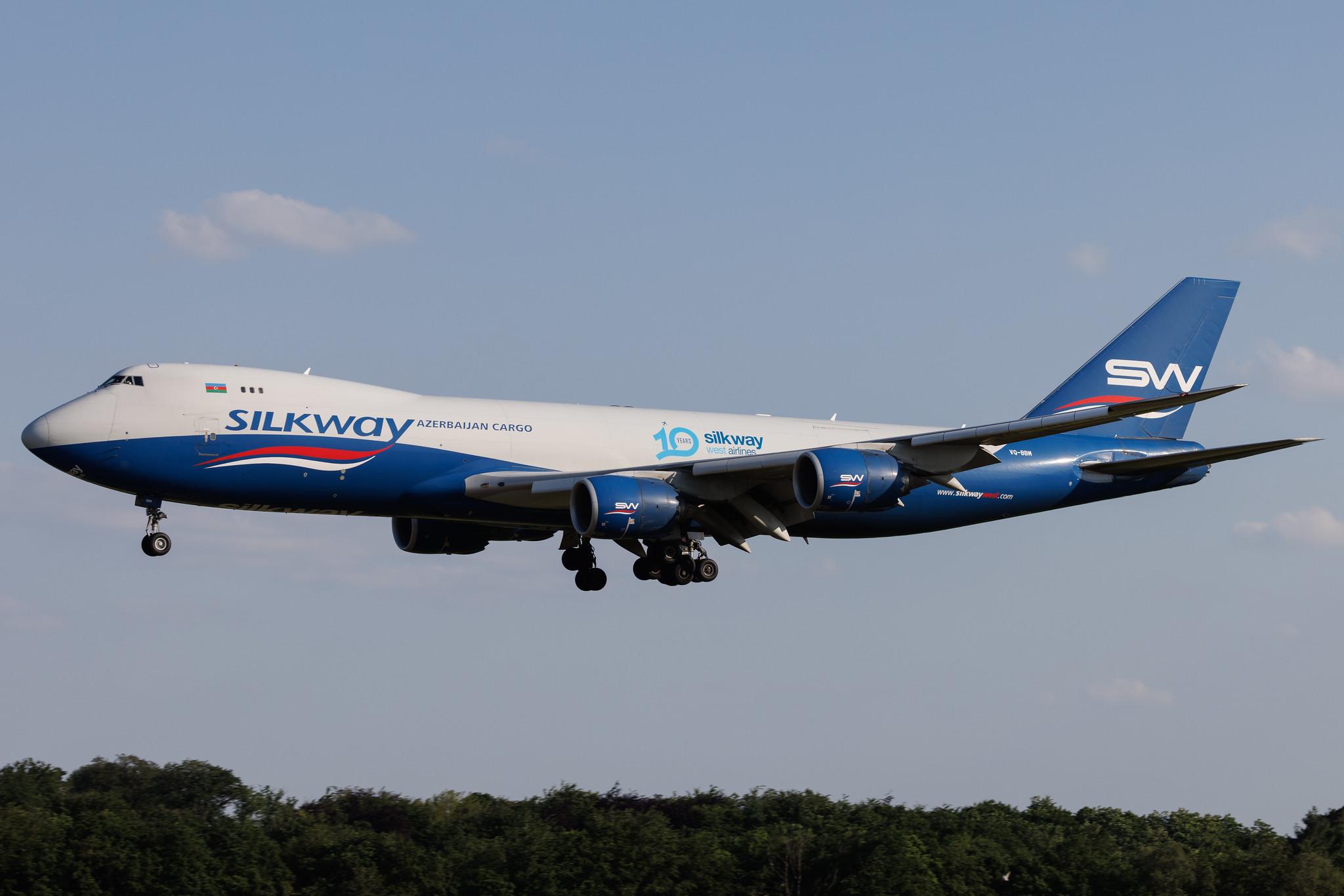 Luxembourg Findel Airport: Silk Way West Airlines (7L / AZG) | Boeing 747-83QF B748 | VQ-BBM | MSN 62709
