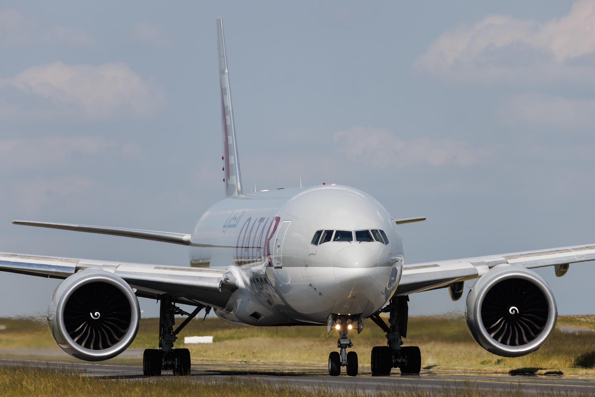 Luxembourg Findel Airport: Qatar Cargo (QR / QTR) | Operator: Qatar Airways | Boeing 777-FDZ B77L | A7-BFB | MSN 36100