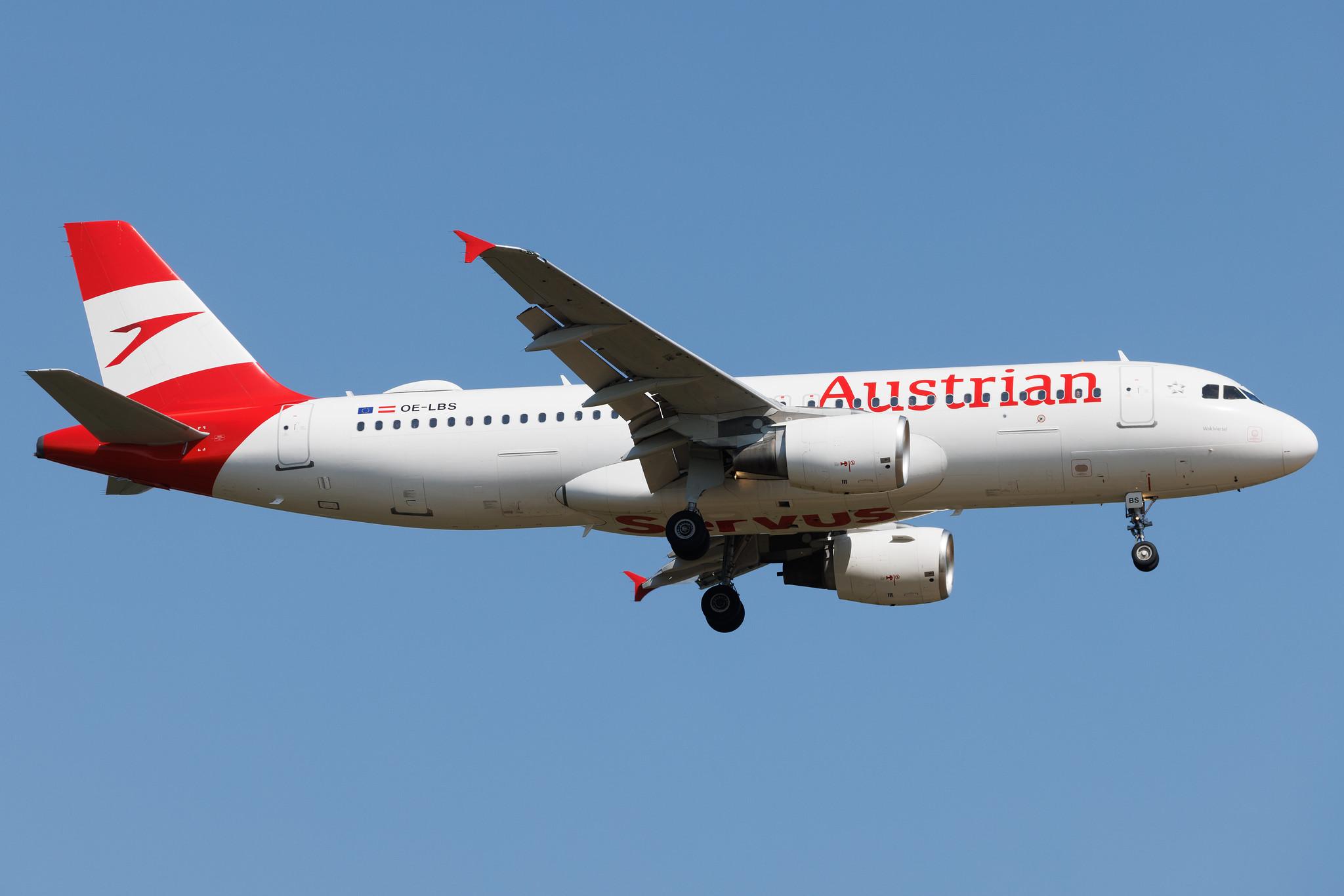 Frankfurt Airport: Austrian Airlines (OS / AUA) | Airbus A320-214 A320 | OE-LBS | MSN 1189