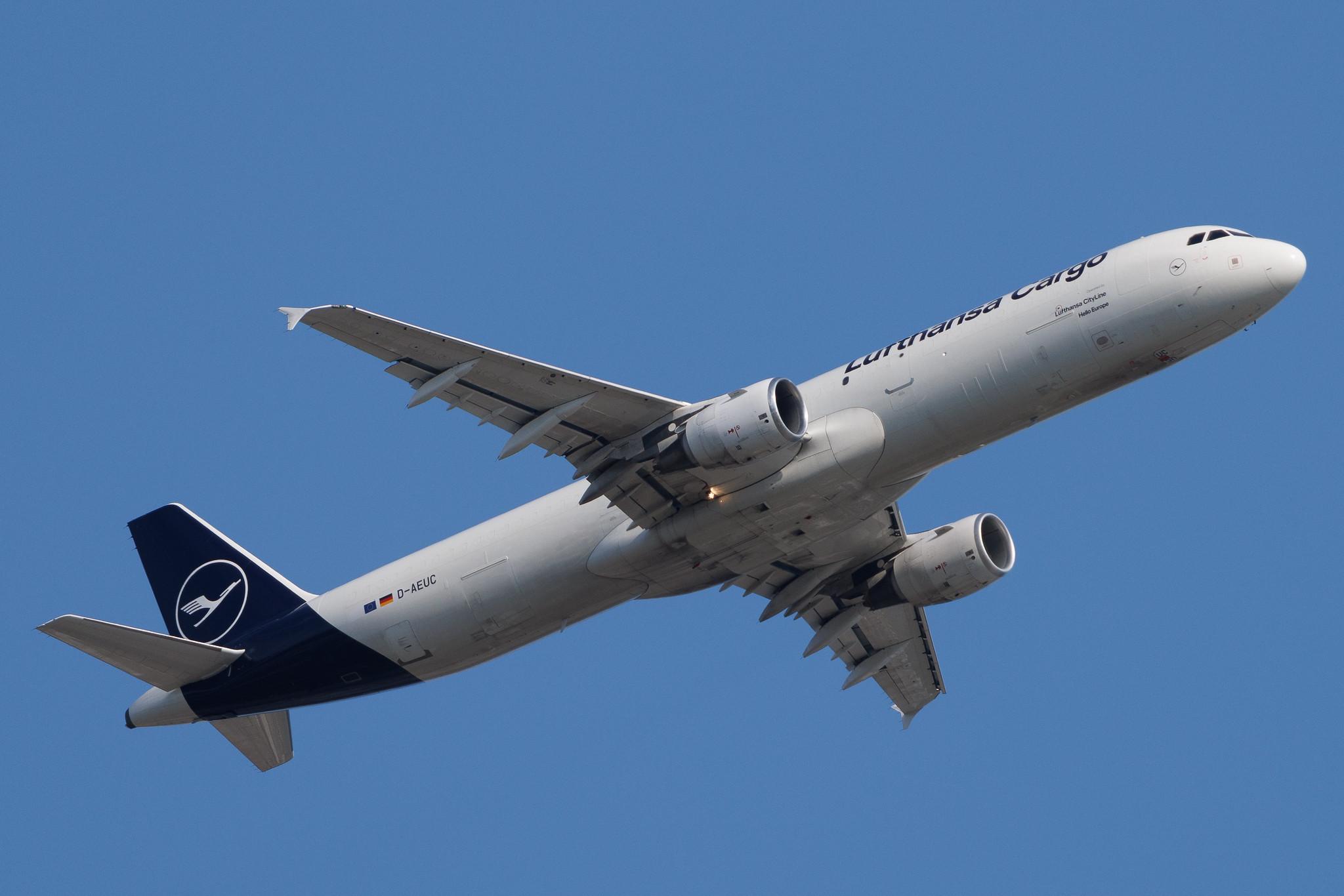 Frankfurt Airport: Lufthansa Cargo (/ GEC) | Operator: Lufthansa CityLine | Airbus A321-211(P2F) A321 | D-AEUC | MSN 3504