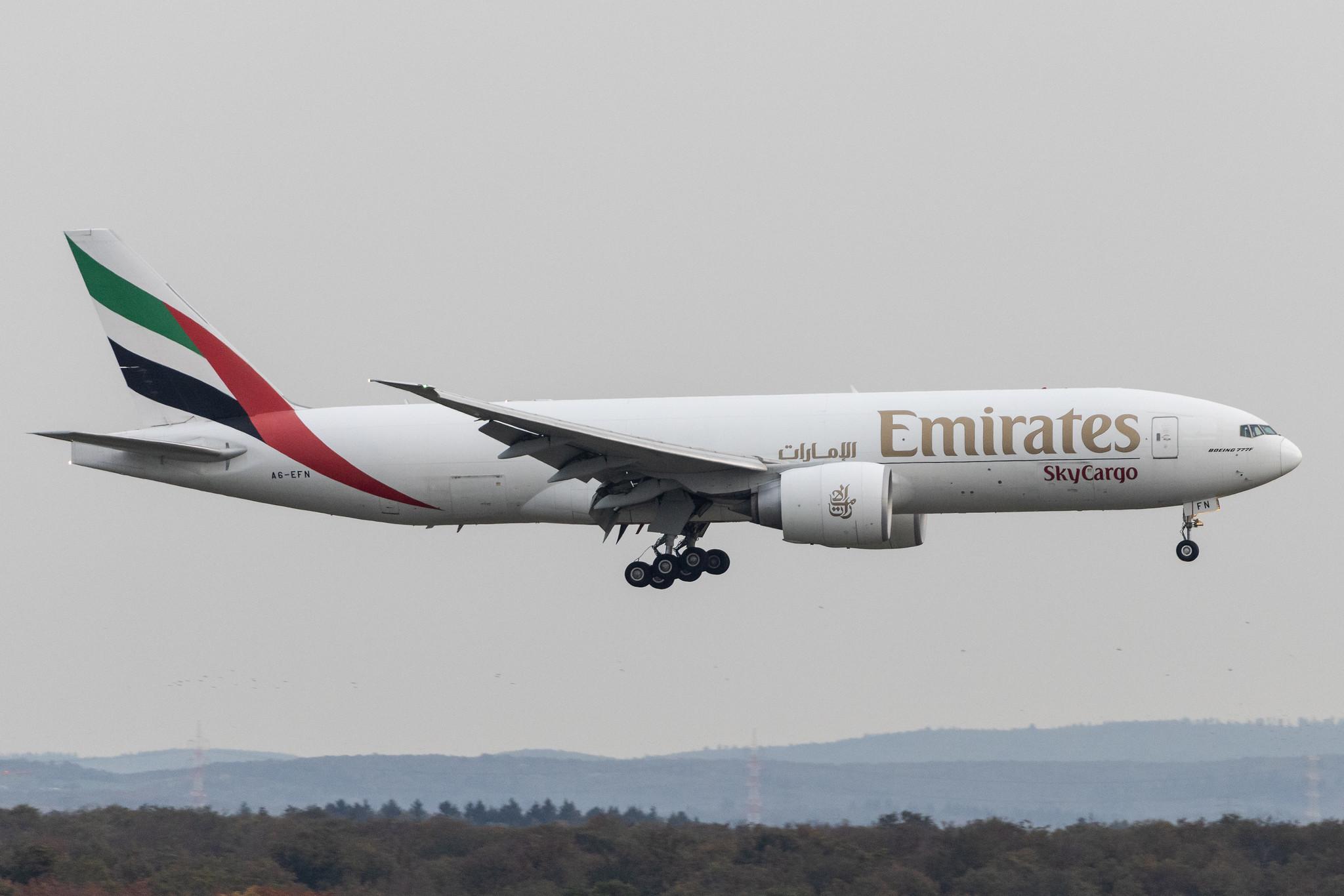 Frankfurt Airport: Emirates SkyCargo (EK / UAE) | Operator: Emirates | Boeing 777-F1H B77L | A6-EFN | MSN 42232