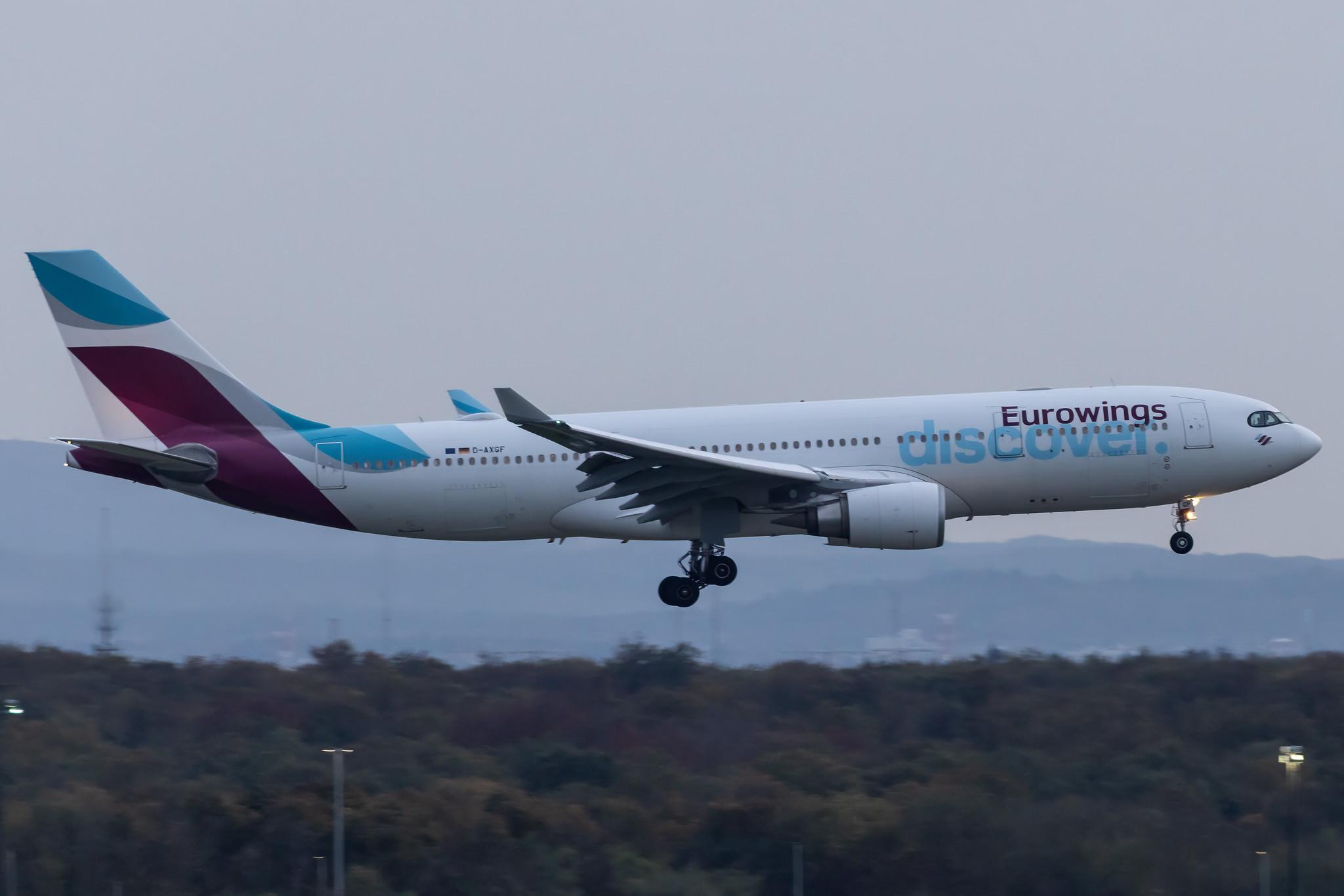 Frankfurt Airport: Eurowings Discover (4Y / OCN) | Airbus A330-203 A332 | D-AXGF | MSN 0616