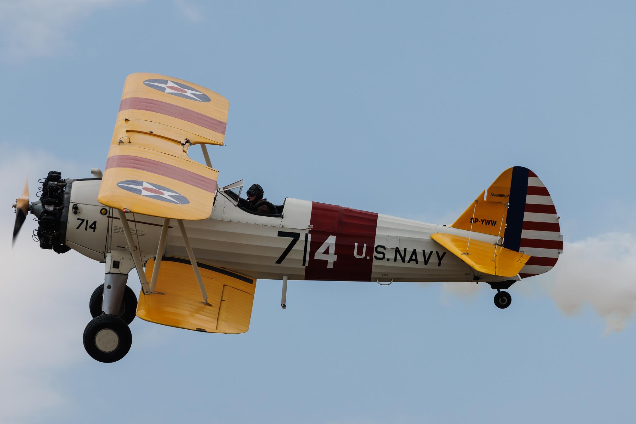 ANTIDOTUM Airshow Leszno: Private owner | Boeing-Stearman Model 75 ST75 | SP-YWW | MSN 75-1204