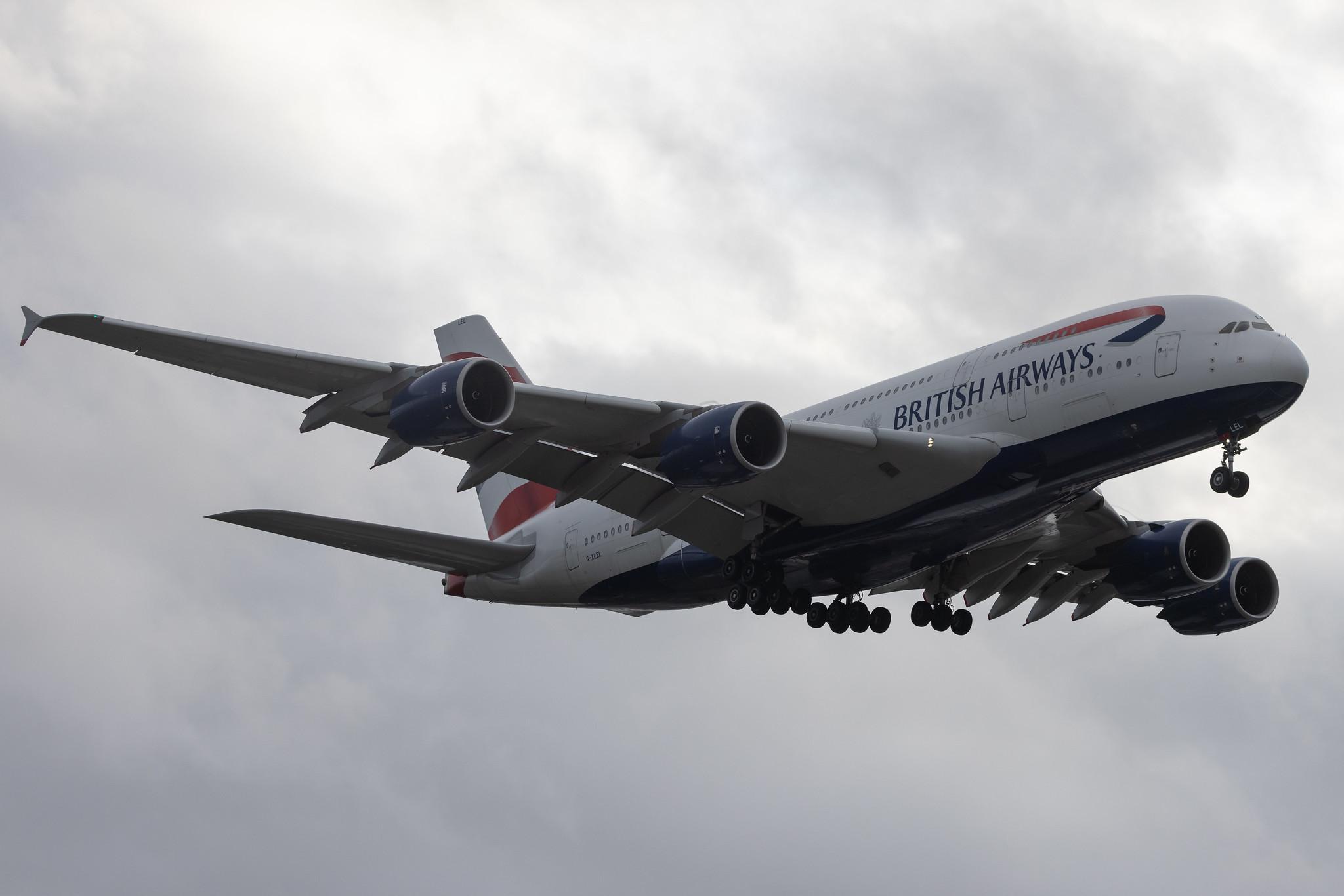 London Heathrow: British Airways (BA / BAW) | Airbus A380-841 A388 | G-XLEL | MSN 215