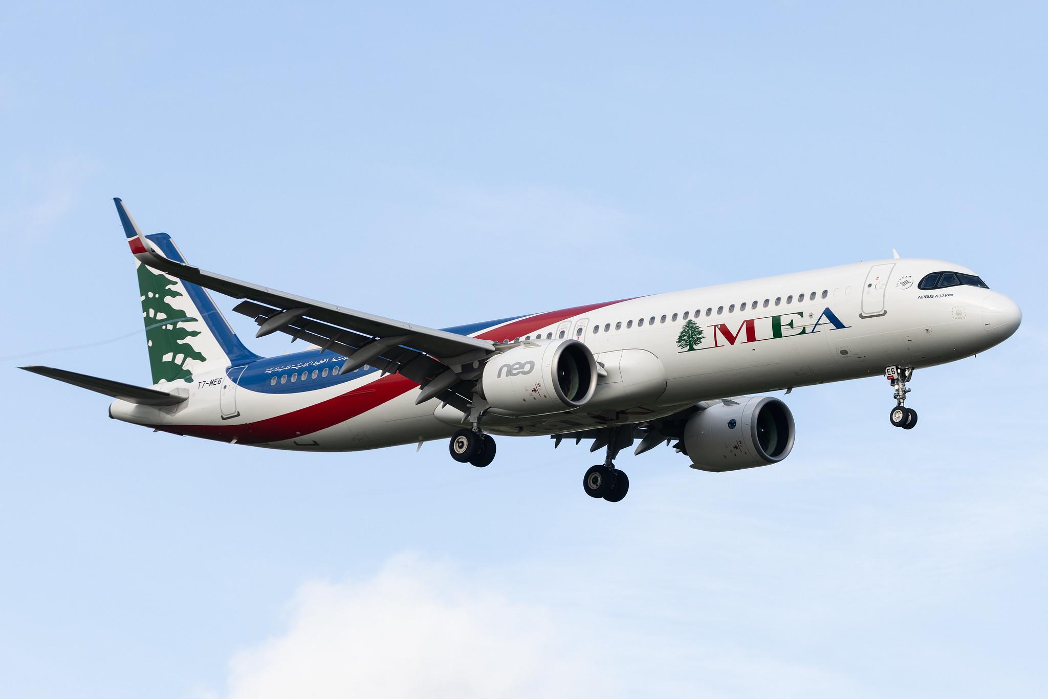 London Heathrow: MEA (ME / MEA) | Airbus A321-271NX A21N | T7-ME6 | MSN 10174