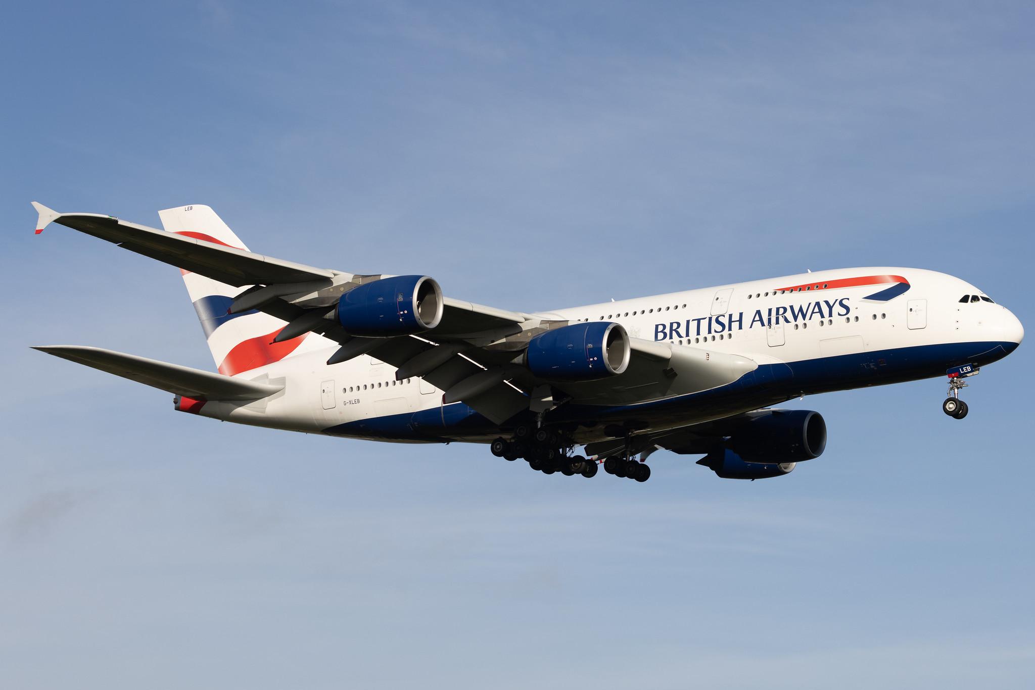 London Heathrow: British Airways (BA / BAW) | Airbus A380-841 A388 | G-XLEB | MSN 121