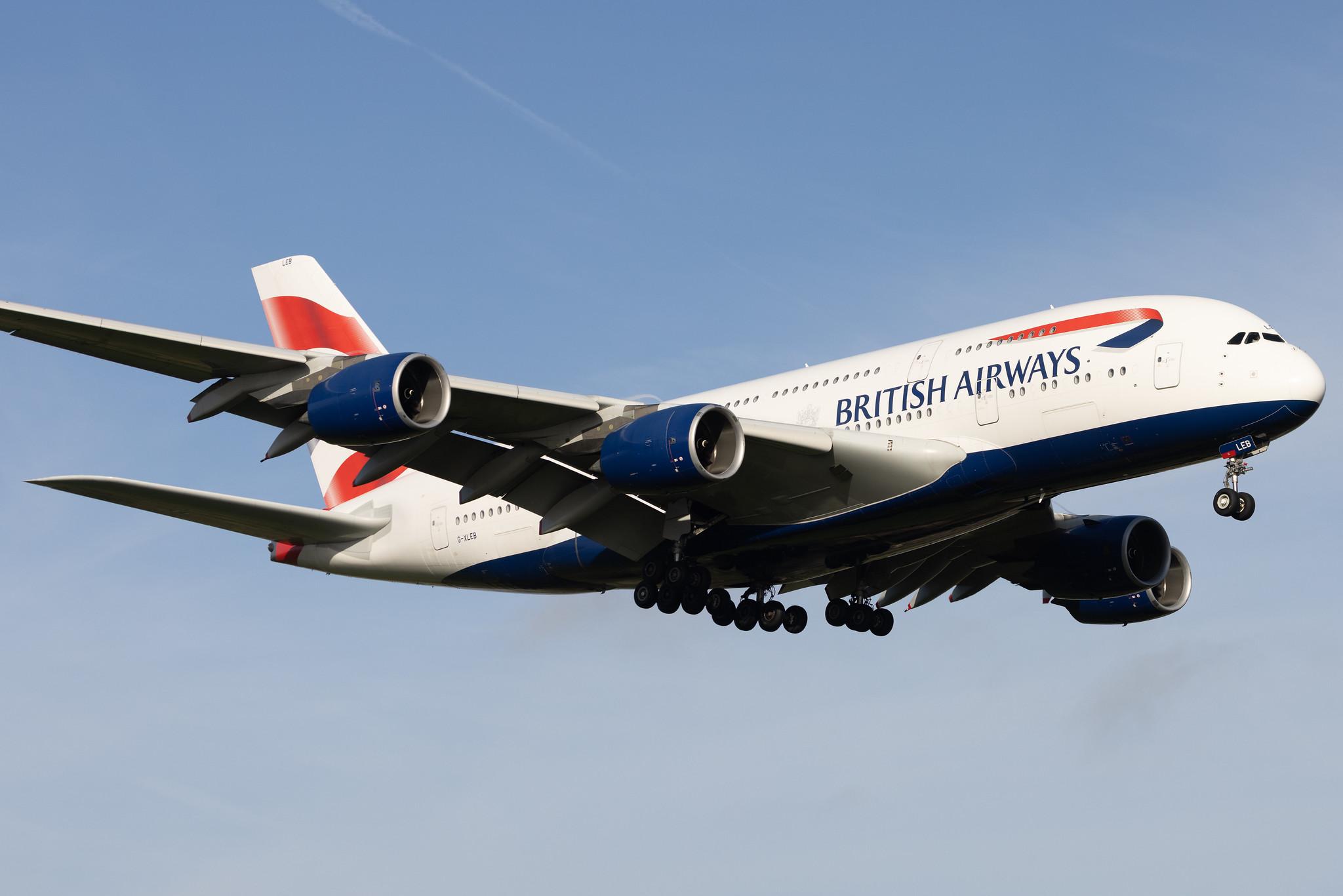 London Heathrow: British Airways (BA / BAW) | Airbus A380-841 A388 | G-XLEB | MSN 121