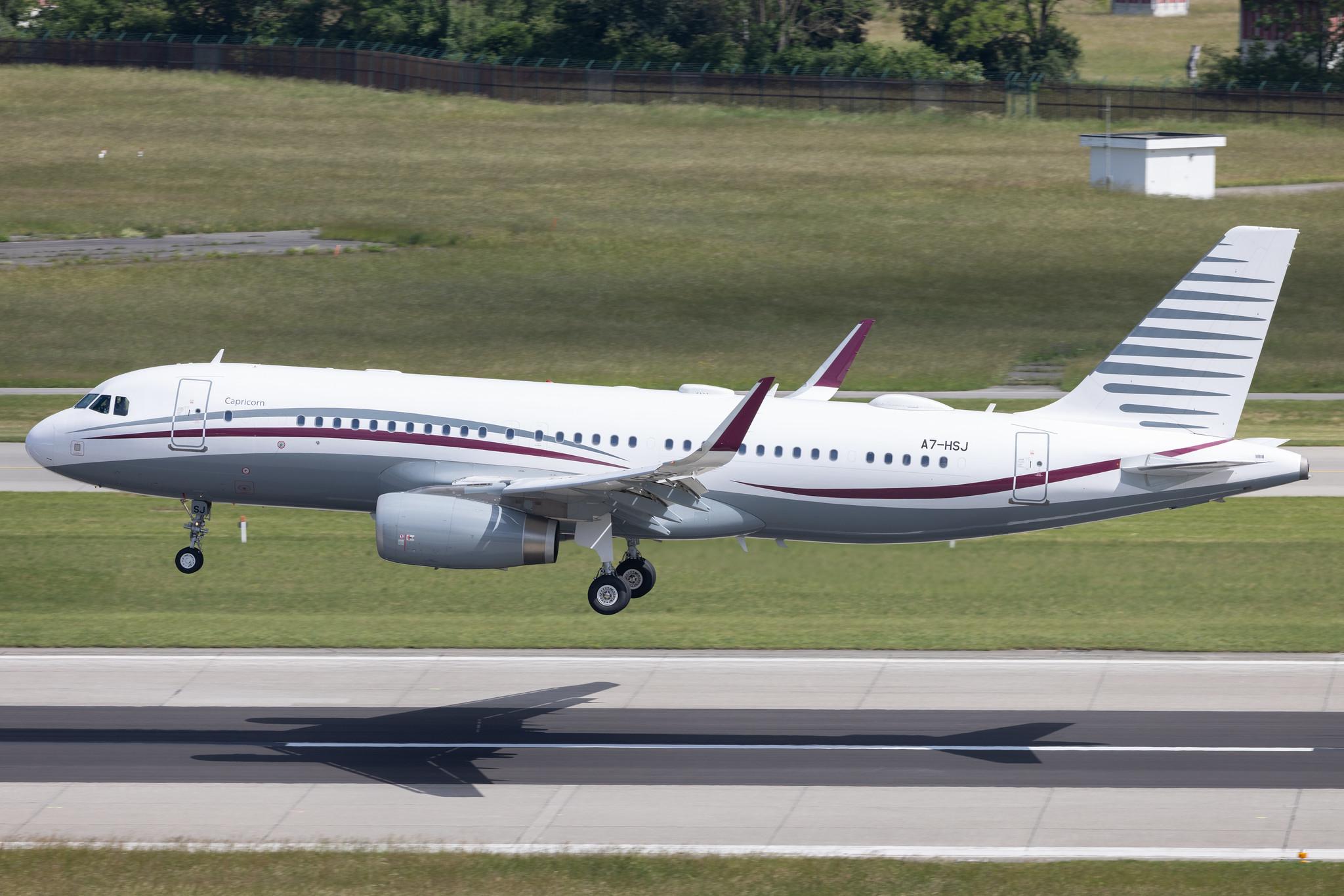 Flughafen Zürich: Qatar Amiri Flight (/ QAF) | Operator: Qatar - Amiri Flight |  Airbus A320-232(CJ) Prestige A320 | A7-HSJ | MSN 5255