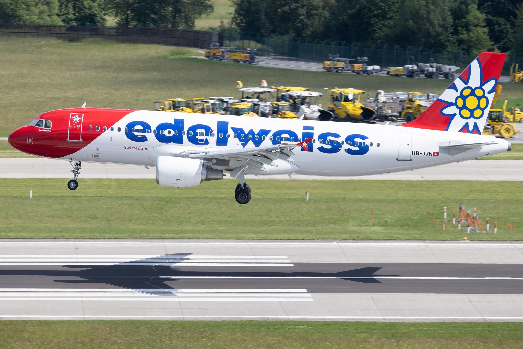 Flughafen Zürich: Edelweiss Air (WK / EDW) | Airbus A320-214 A320 | HB-JJN | MSN 4187