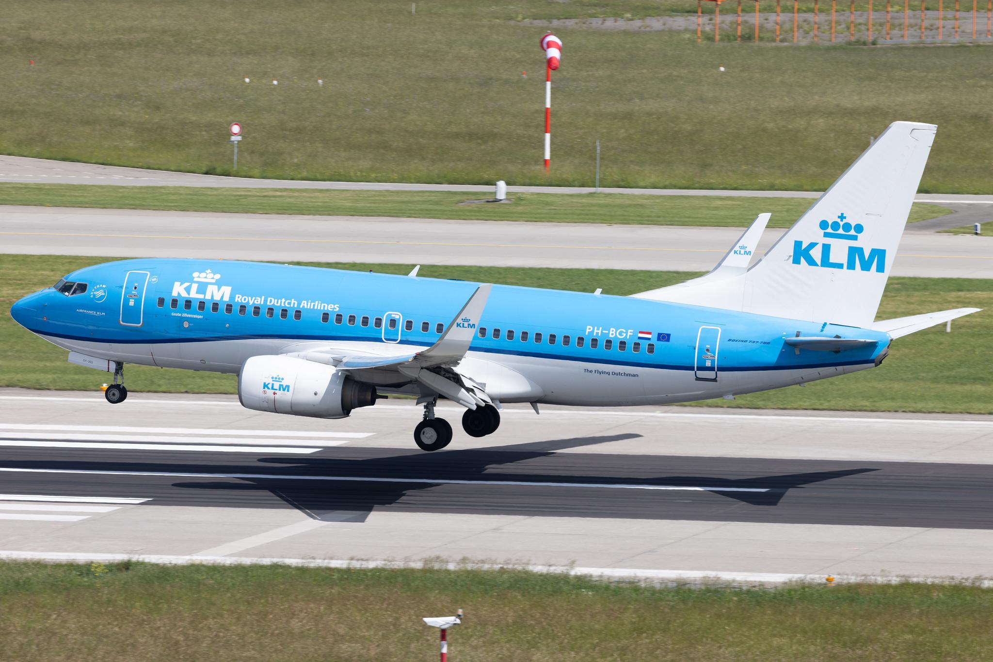 Flughafen Zürich: KLM (KL / KLM) | Boeing 737-7K2 B737 | PH-BGF | MSN 30365