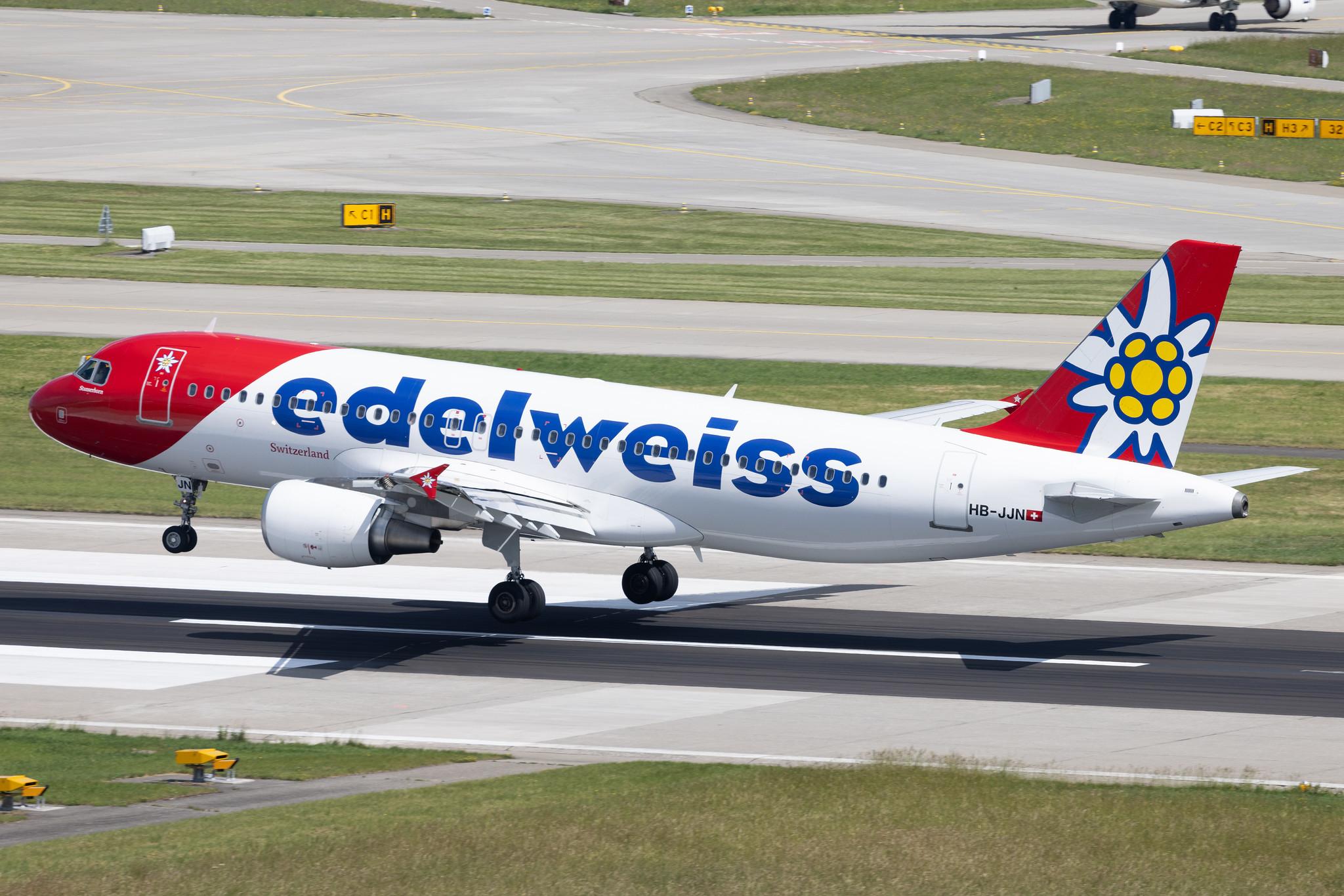Flughafen Zürich: Edelweiss Air (WK / EDW) | Airbus A320-214 A320 | HB-JJN | MSN 4187