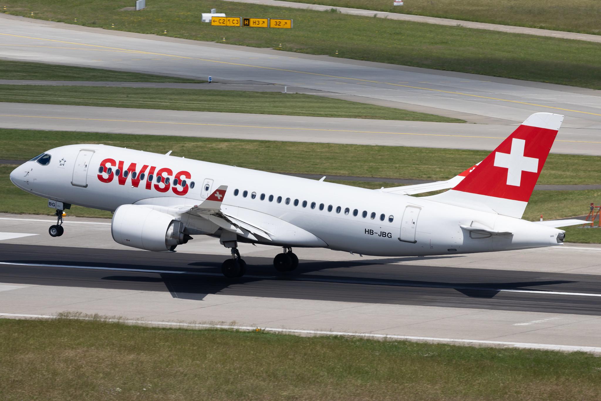 Flughafen Zürich: Swiss (LX / SWR) | Airbus A220-100 BCS1 | HB-JBB | MSN 50011
