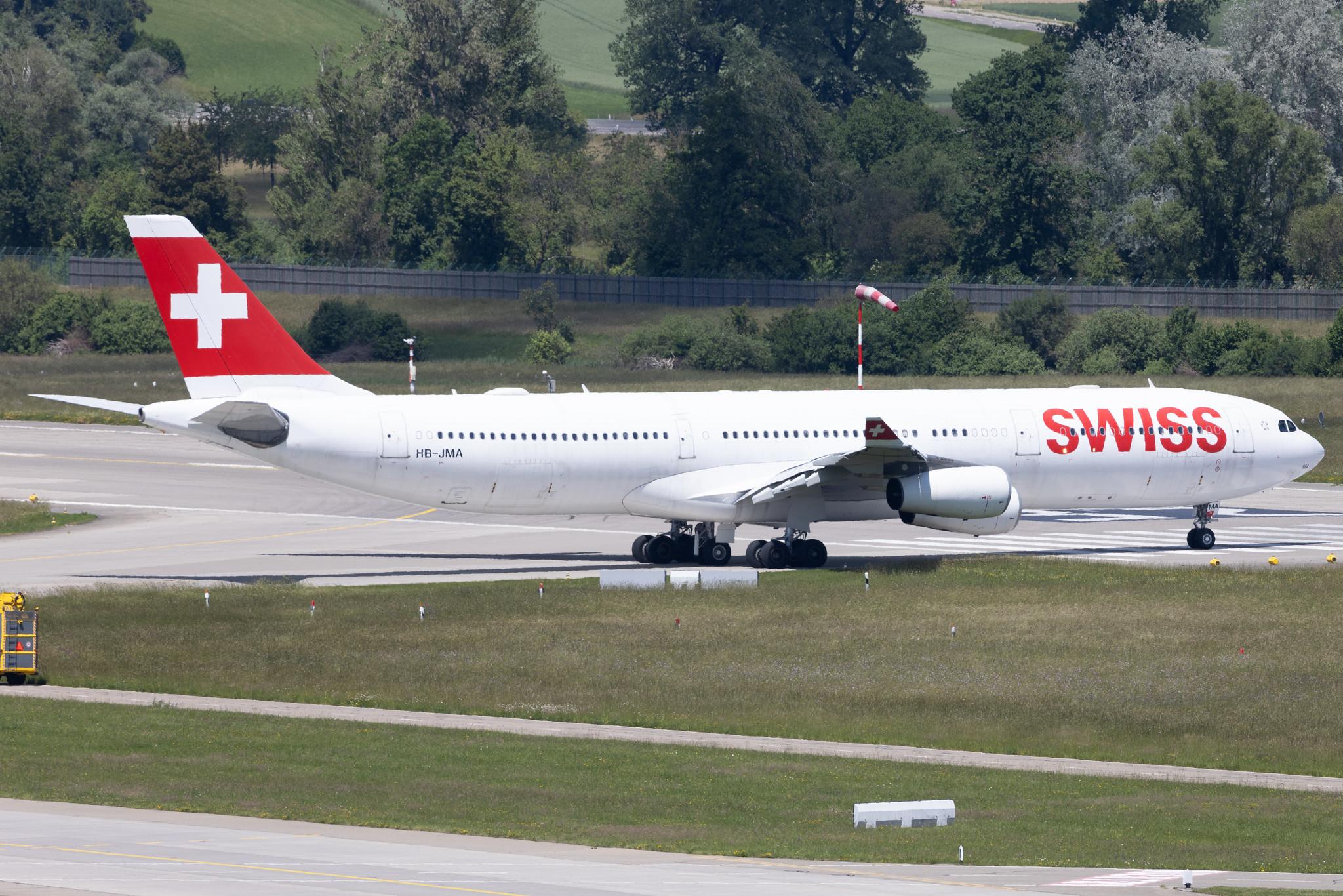 Flughafen Zürich: Swiss (LX / SWR) | Airbus A340-313 A343 | HB-JMA | MSN 0538