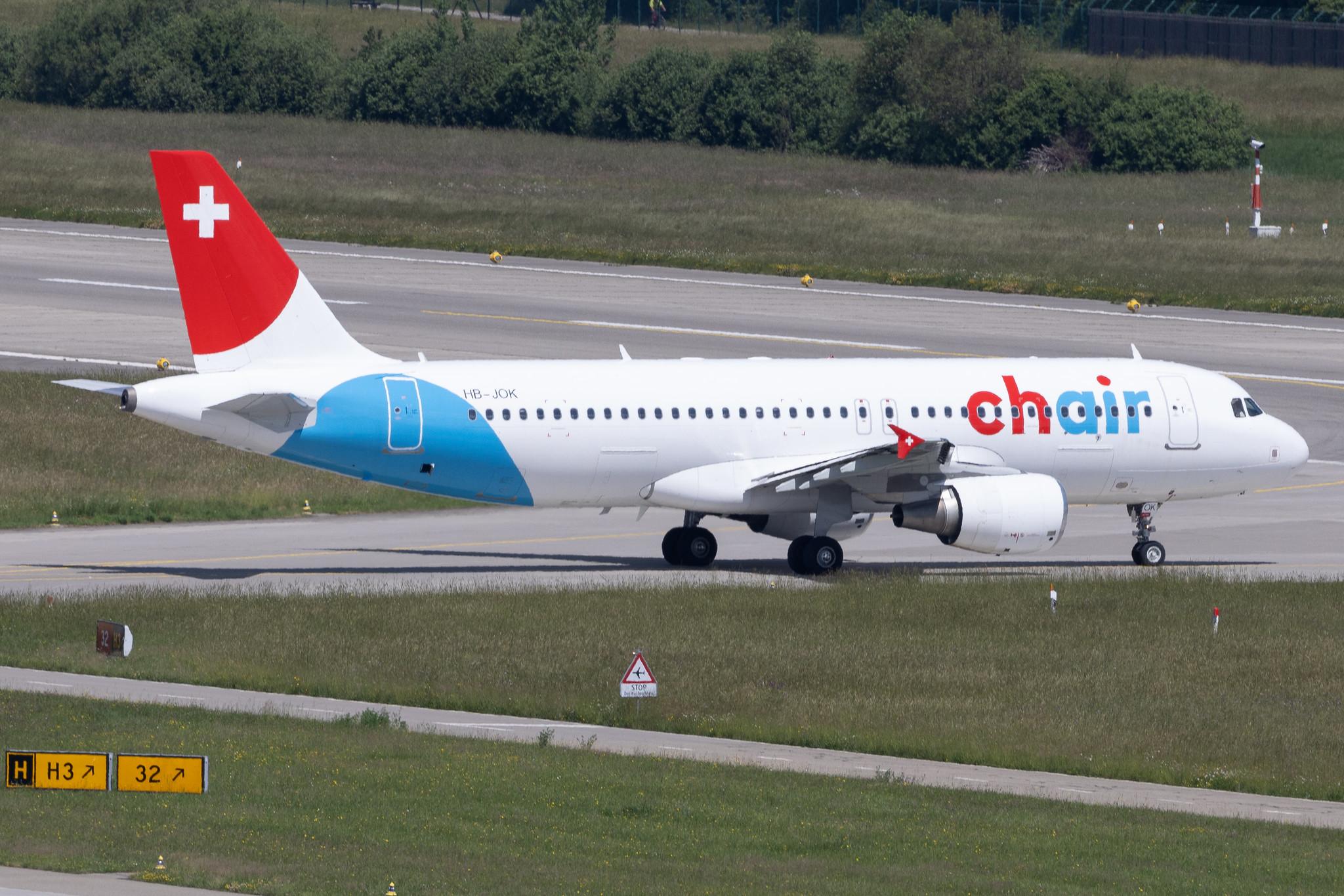 Flughafen Zürich: Chair Airlines (GM / GSW) | Airbus A320-214 A320 | HB-JOK | MSN 3923