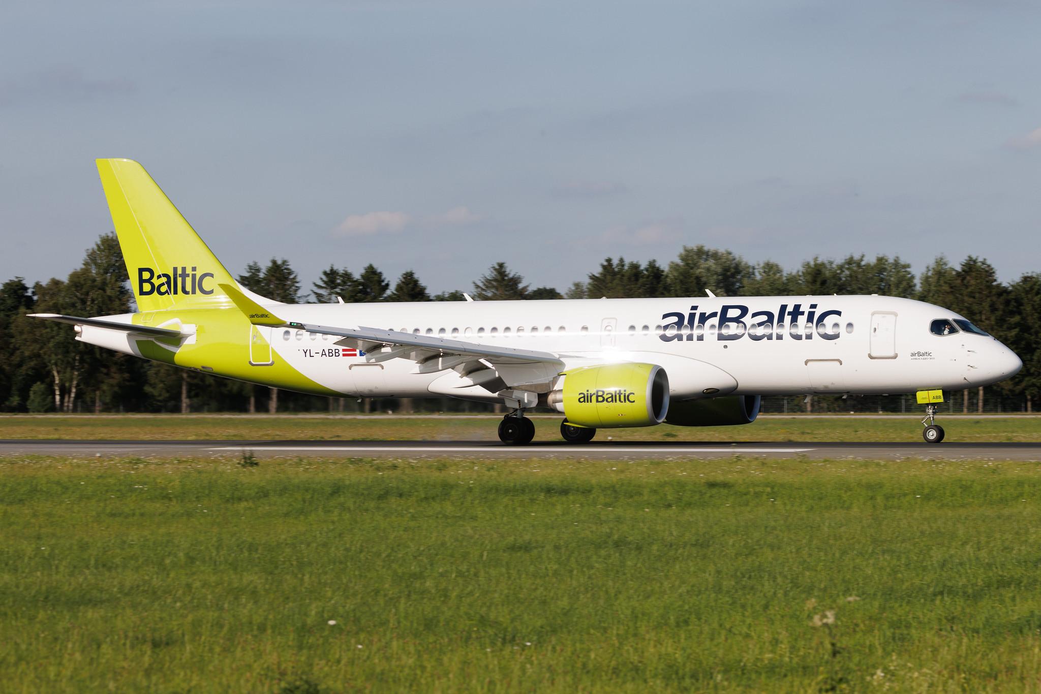 Hamburg Airport: Air Baltic (BT / BTI) | Airbus A220-300 BCS3 | YL-ABB | MSN 55126