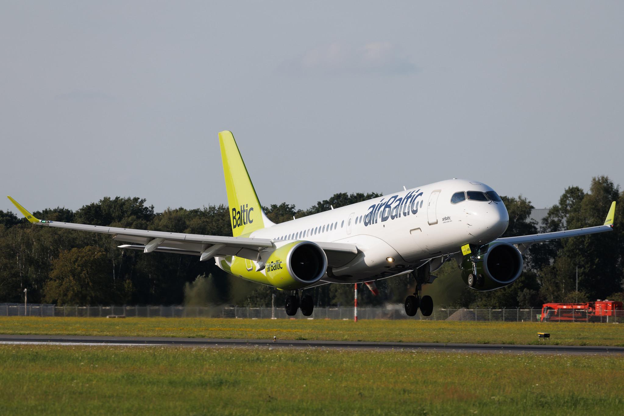 Hamburg Airport: Air Baltic (BT / BTI) | Airbus A220-300 BCS3 | YL-ABB | MSN 55126