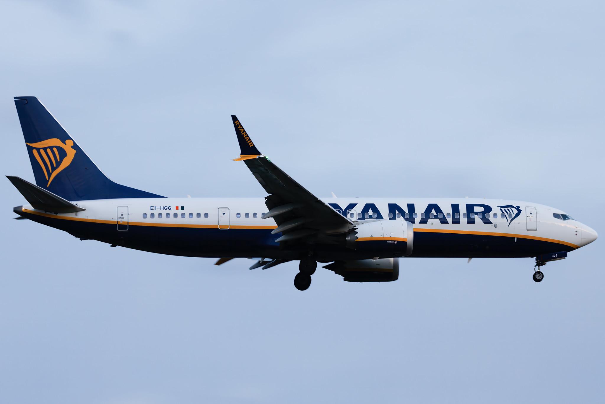 Hamburg Airport: Ryanair (FR / RYR) | Boeing 737 MAX 8-200 B38M | EI-HGG | MSN 62316