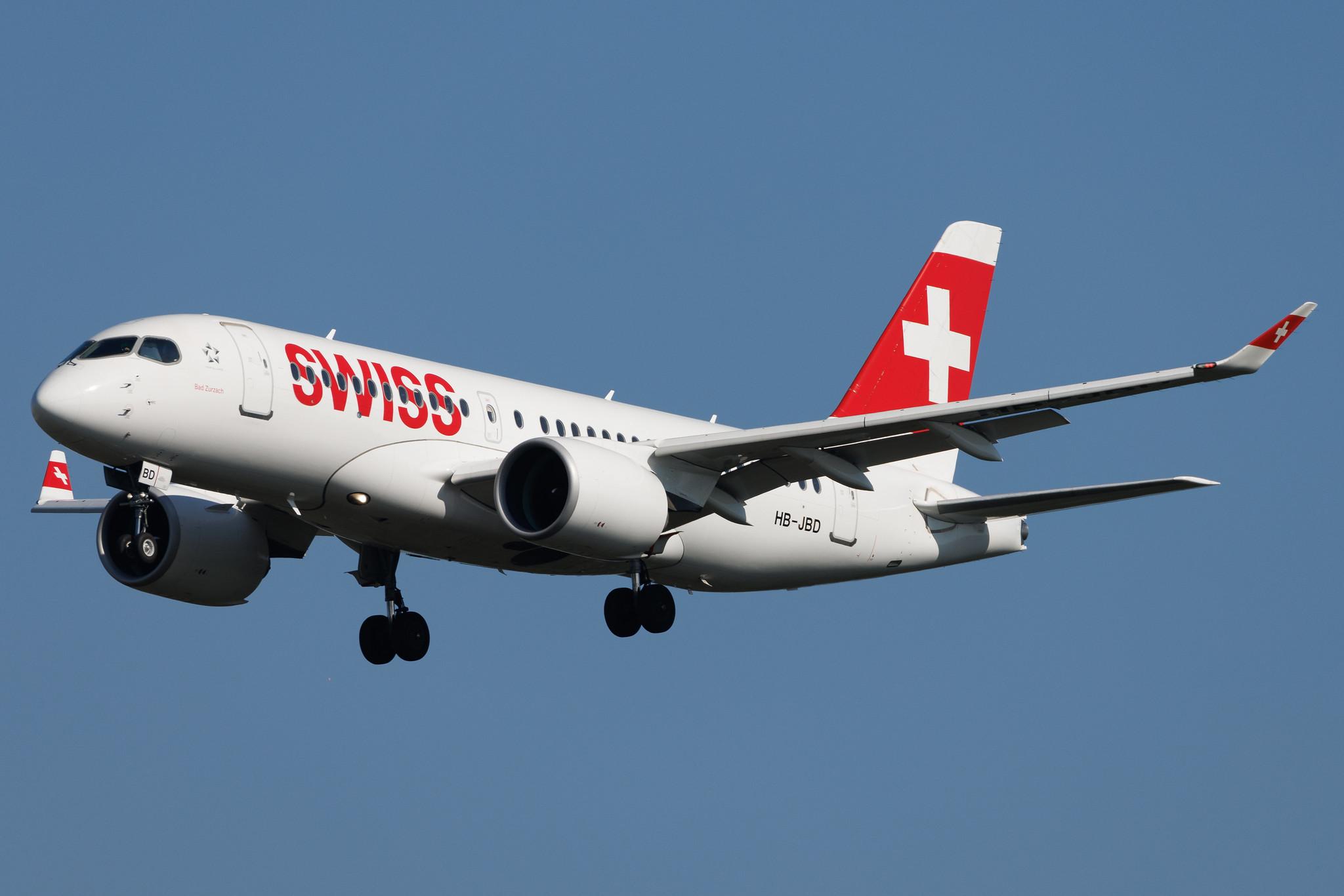 Frankfurt Airport: Swiss (LX / SWR) | Airbus A220-100 BCS1 | HB-JBD | MSN 50013