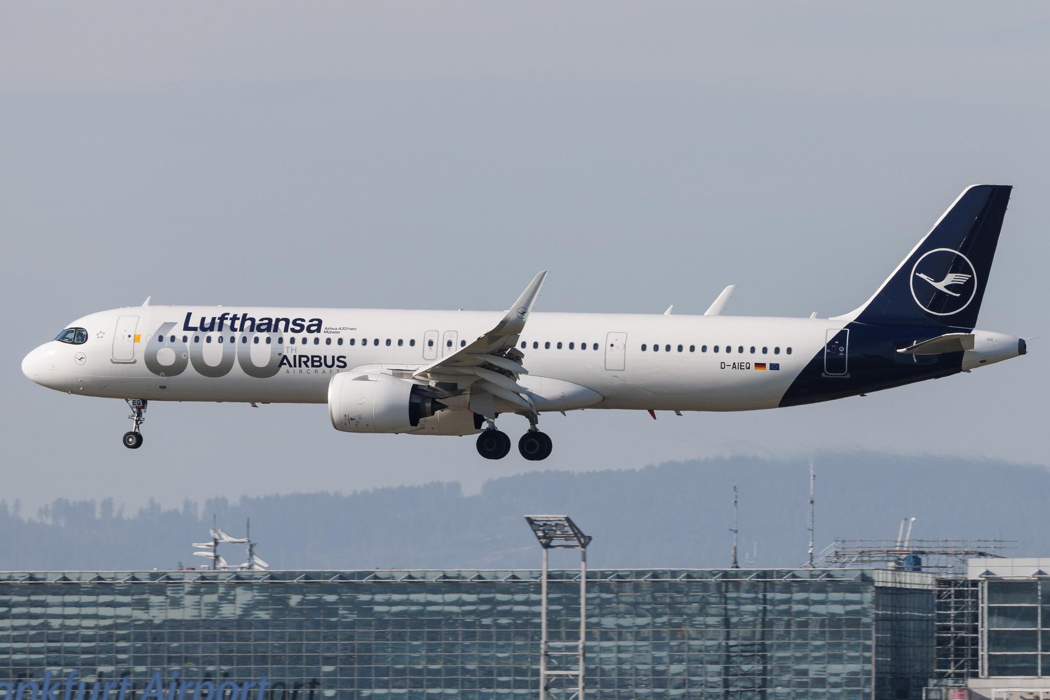 Frankfurt Airport: Lufthansa (LH / DLH) | Livery: 600th Airbus Aircraft | Airbus A321-271NX A21N | D-AIEQ | MSN 11267