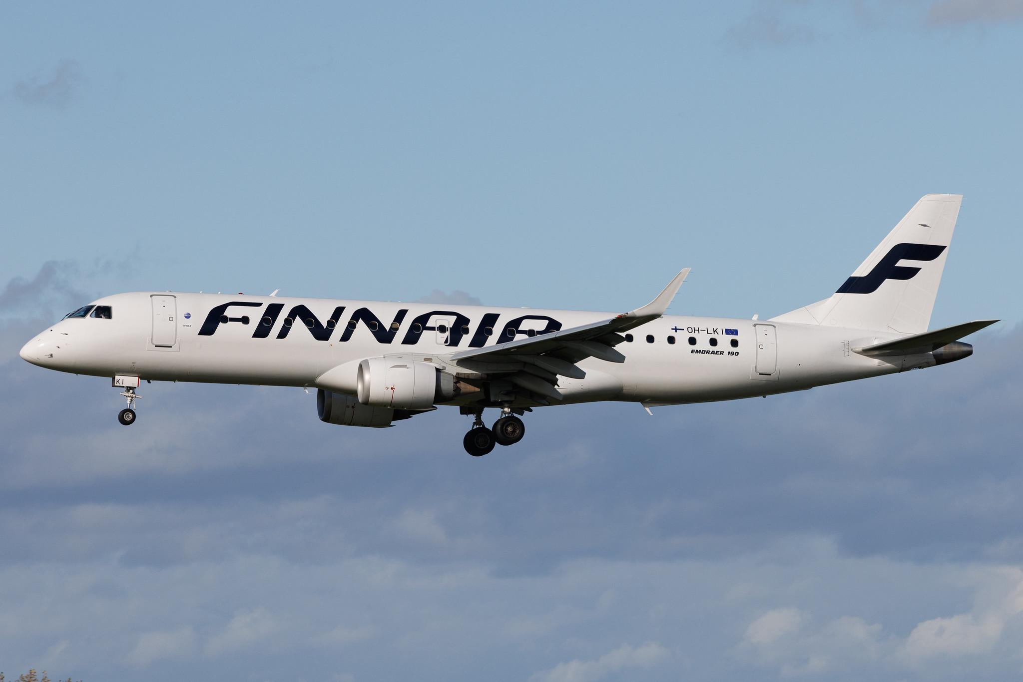 Hamburg Airport: Finnair (AY / FIN) | Operator: NORRA | Embraer E190LR E190 | OH-LKI | MSN 19000117