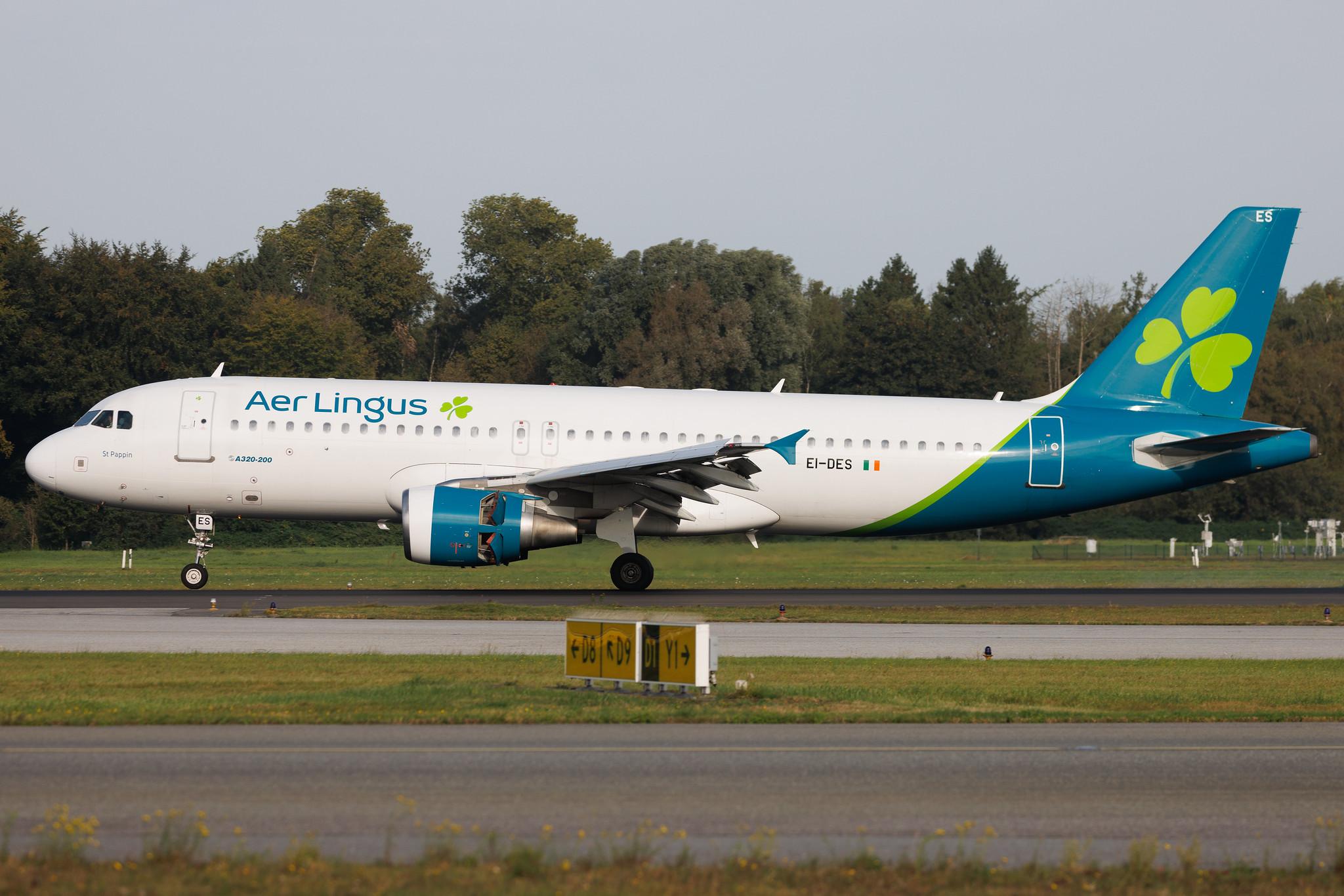 Hamburg Airport: Aer Lingus (EI / EIN) | Airbus A320-214 A320 | EI-DES | MSN 02608