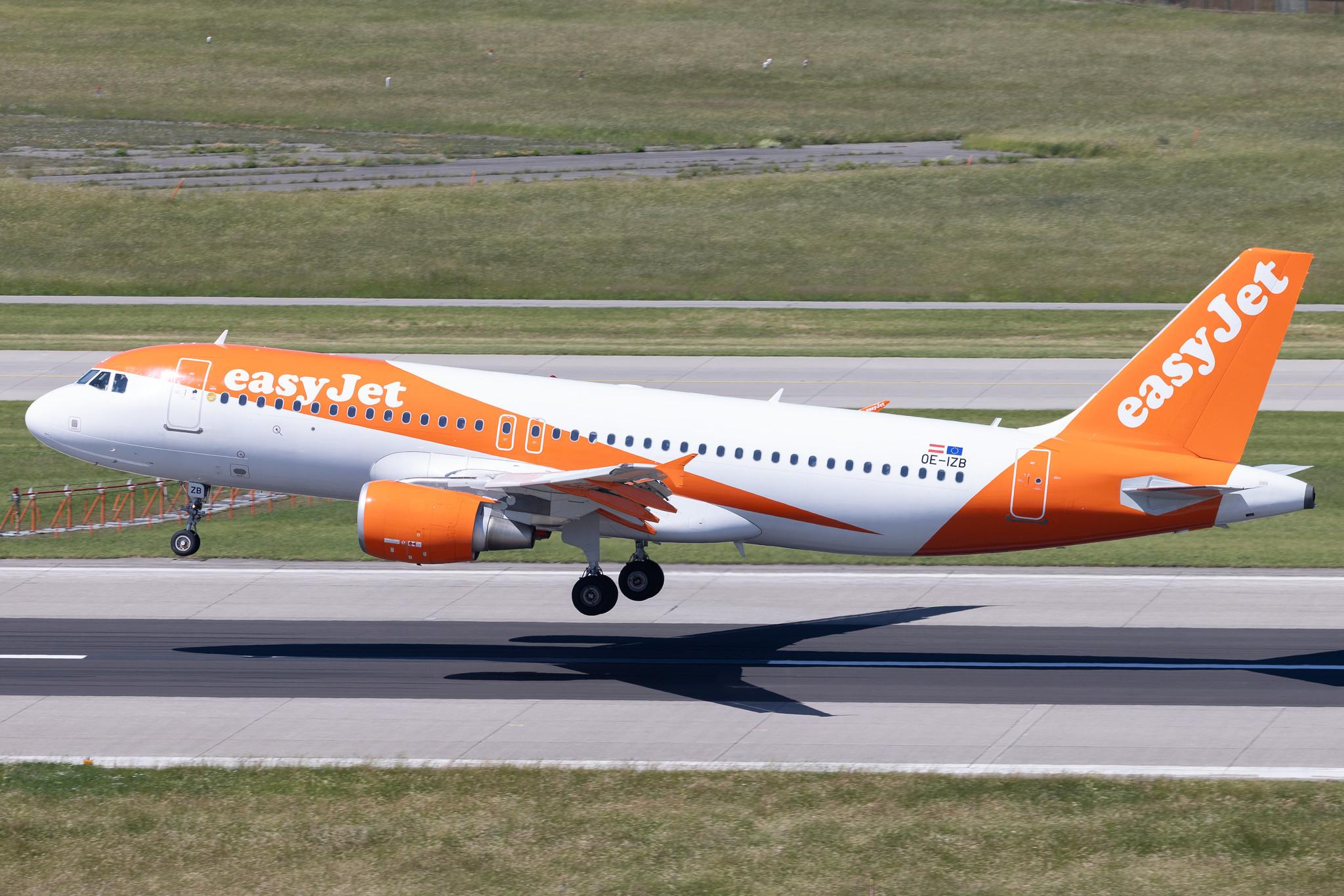 Flughafen Zürich: easyJet (U2 / EZY) | Operator: easyJet Europe | Airbus A320-214 A320 | OE-IZB | MSN 4316