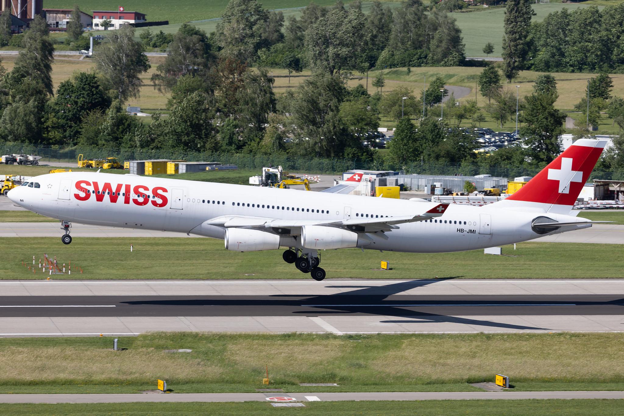 Flughafen Zürich: Swiss (LX / SWR) | Airbus A340-313 A343 | HB-JMI | MSN 0598