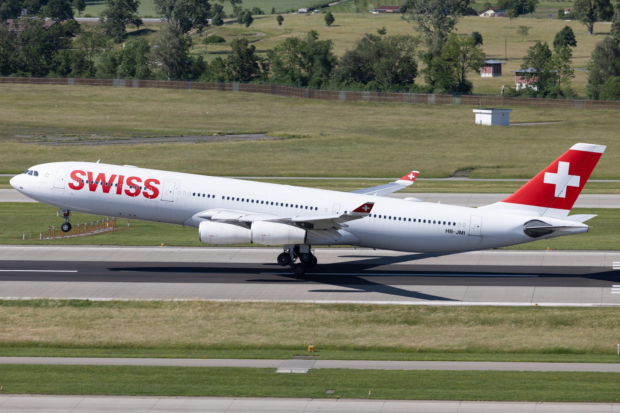 Flughafen Zürich: Swiss (LX / SWR) | Airbus A340-313 A343 | HB-JMI | MSN 0598